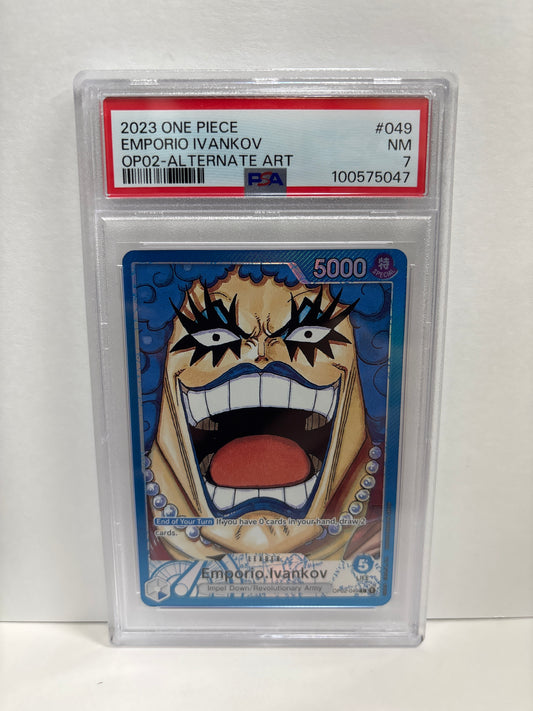 One Piece TCG Emporio.Ivankov OP02-049 PSA 7