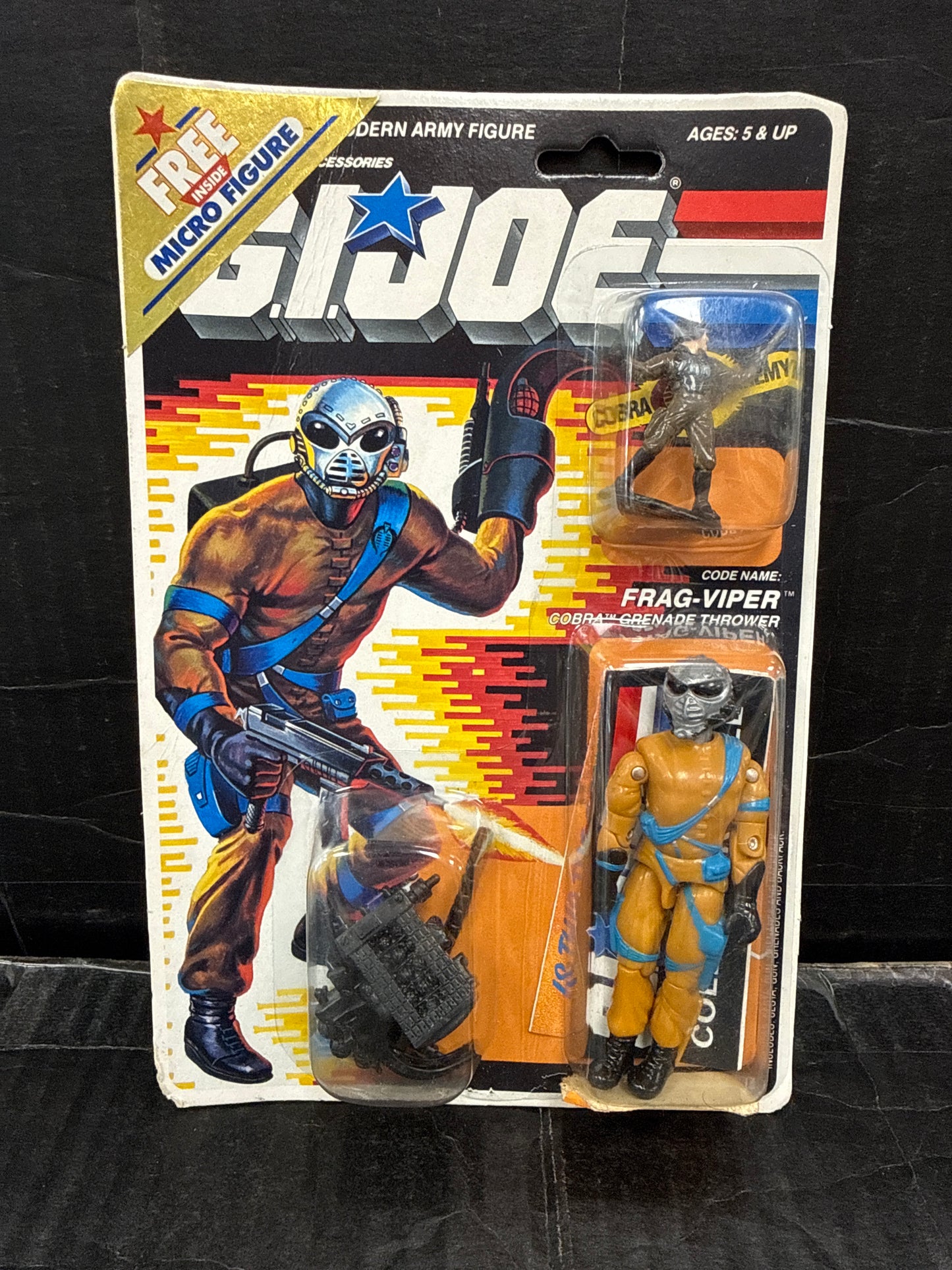 GI Joe Frag-Viper Cobra Grenade Thrower 1988