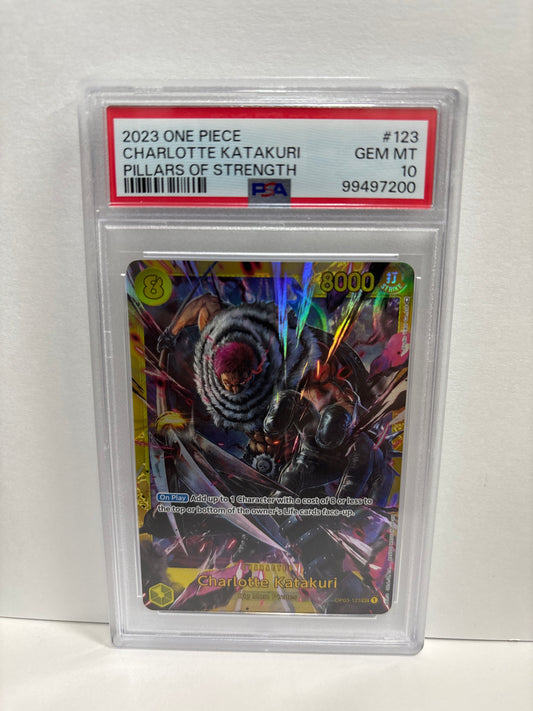 One Piece TCG Charlotte Katakuri OP03-123 PSA 10