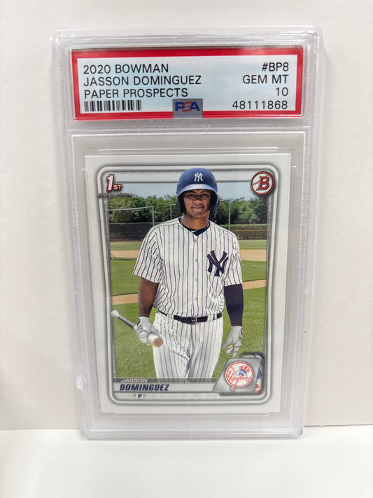 2020 Bowman Jasson Dominguez BP8 Paper Prospects PSA 10