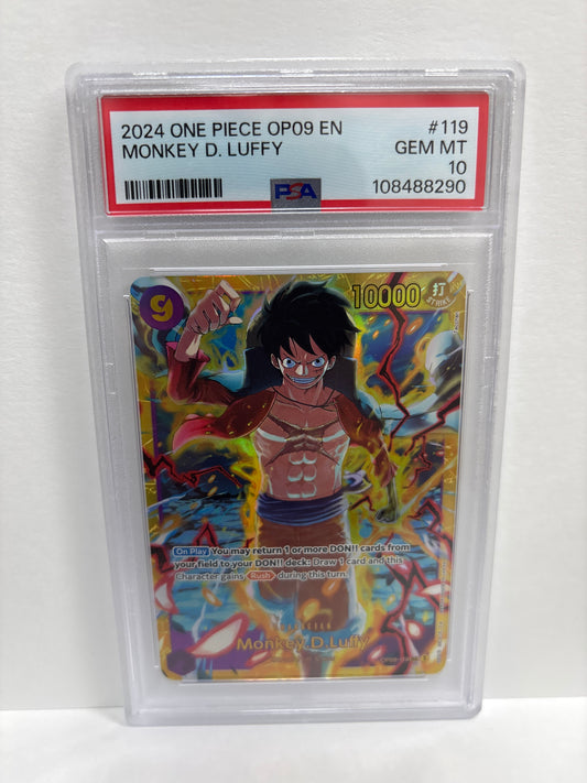 One Piece TCG Monkey.D.Luffy OP09-119 PSA 10
