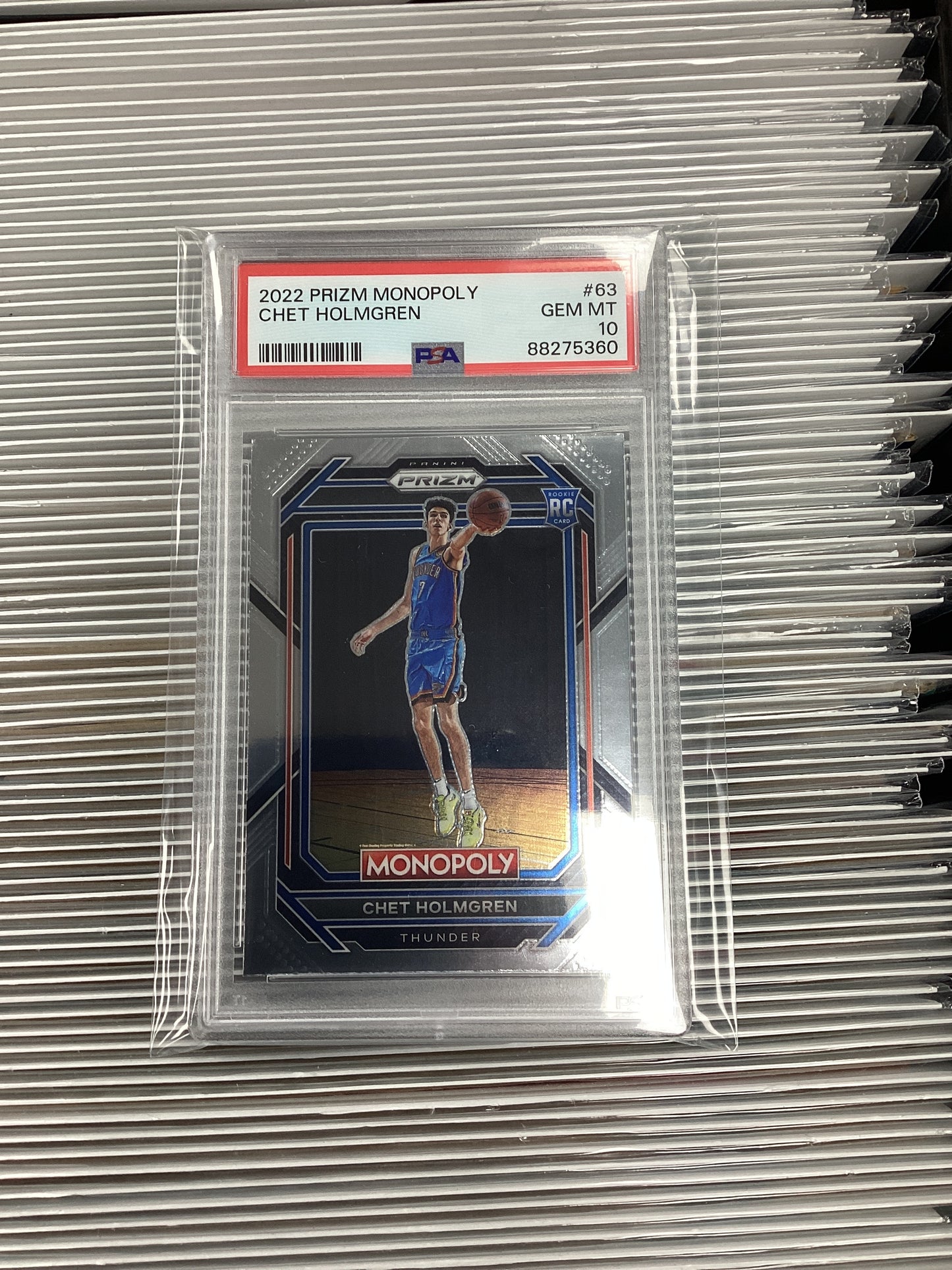 2022 PRIZM Monopoly Chet Holmgren #63 PSA 10