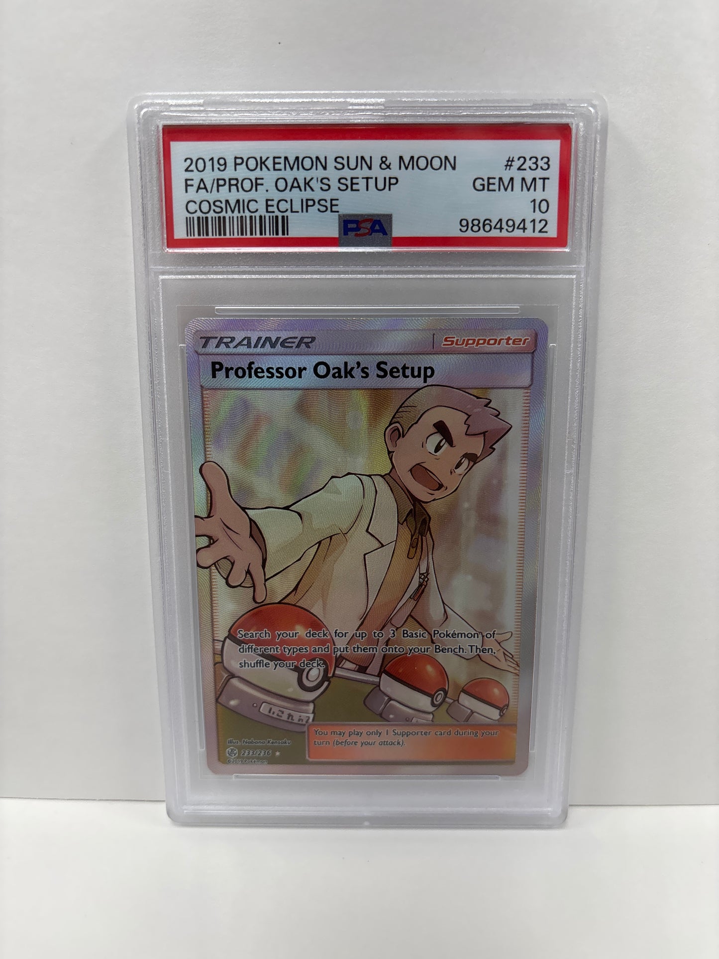 Pokemon Professor Oak’s Setup 233/236 PSA 10
