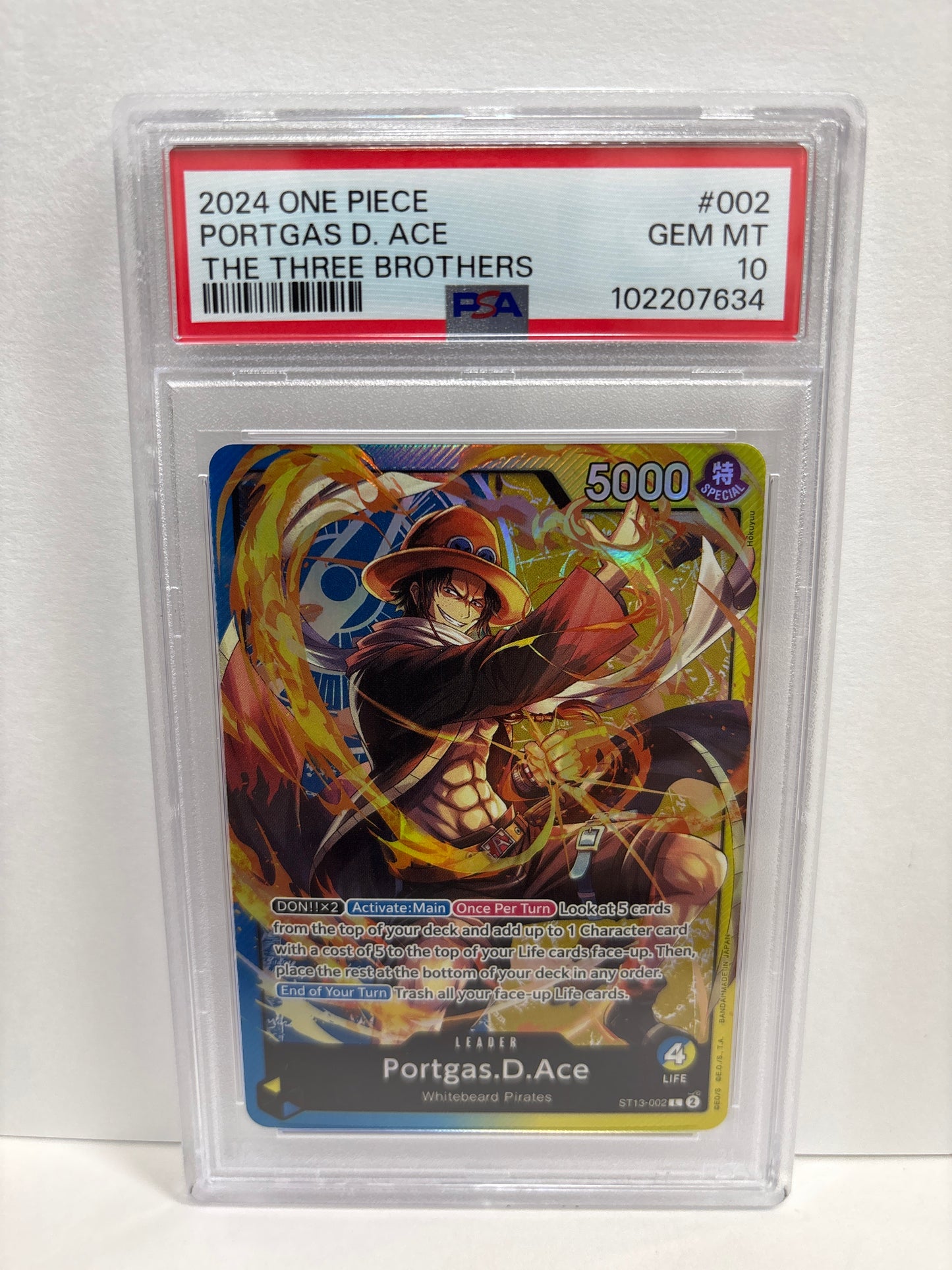 One Piece TCG Portgas.D.Ace ST13-002 PSA 10