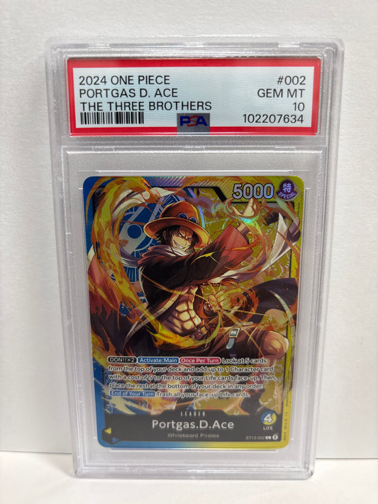 One Piece TCG Portgas.D.Ace ST13-002 PSA 10