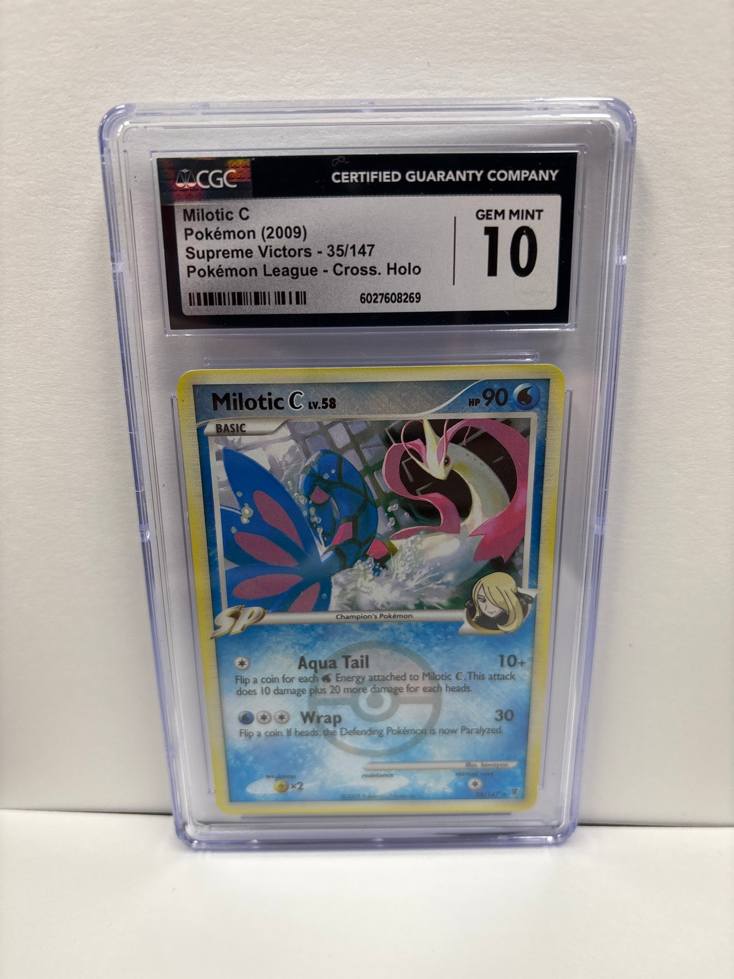 Pokemon Milotic C 35/147 Pokemon League CGC 10 (Scratches on Slab)
