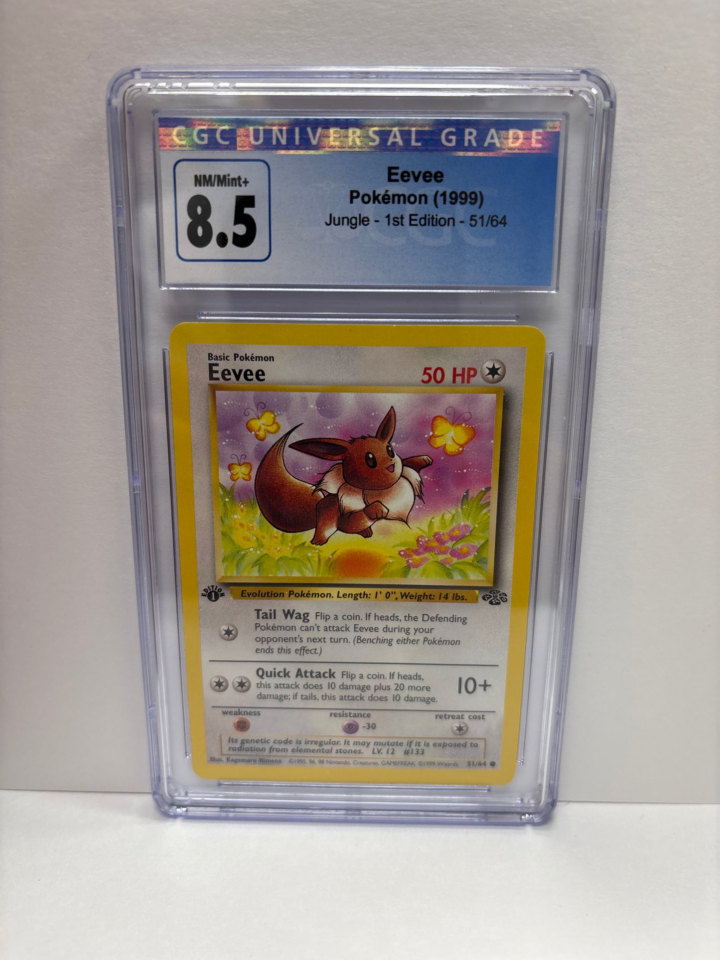 Pokemon Eevee 51/64 1st Edition CGC 8.5