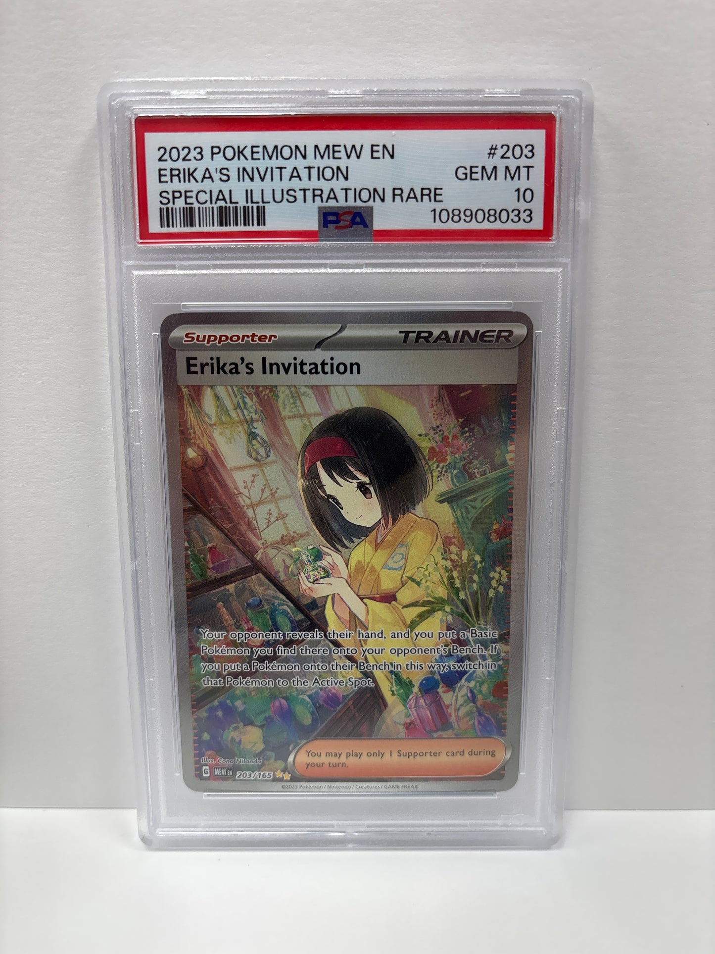 Pokemon Erika’s Invitation 203/165 PSA 10