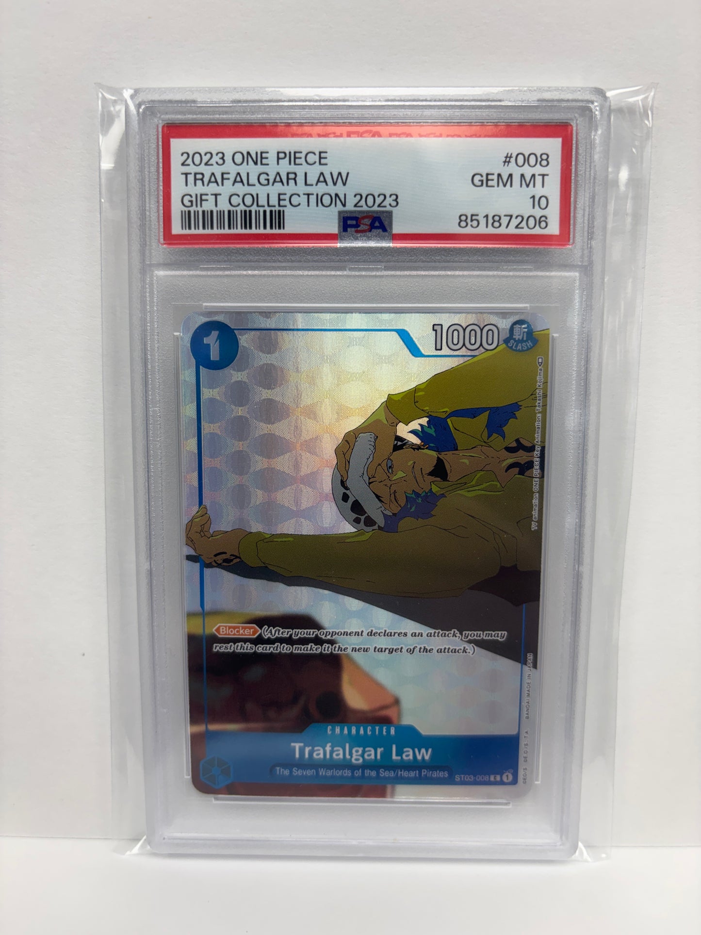 One Piece Card Game Trafalgar Law ST03-008 PSA 10