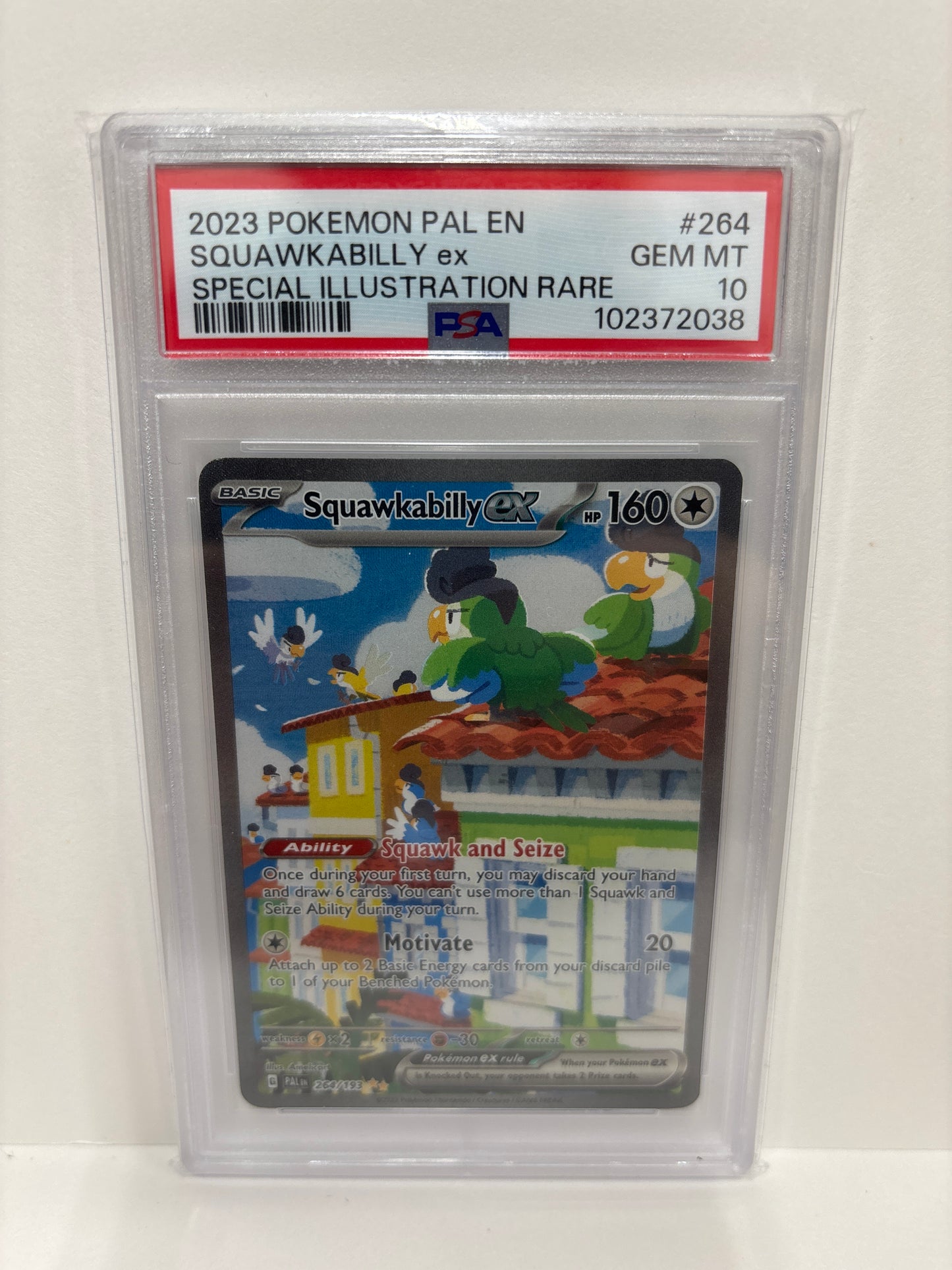 Pokemon Squawkabilly ex 264/193 PSA 10