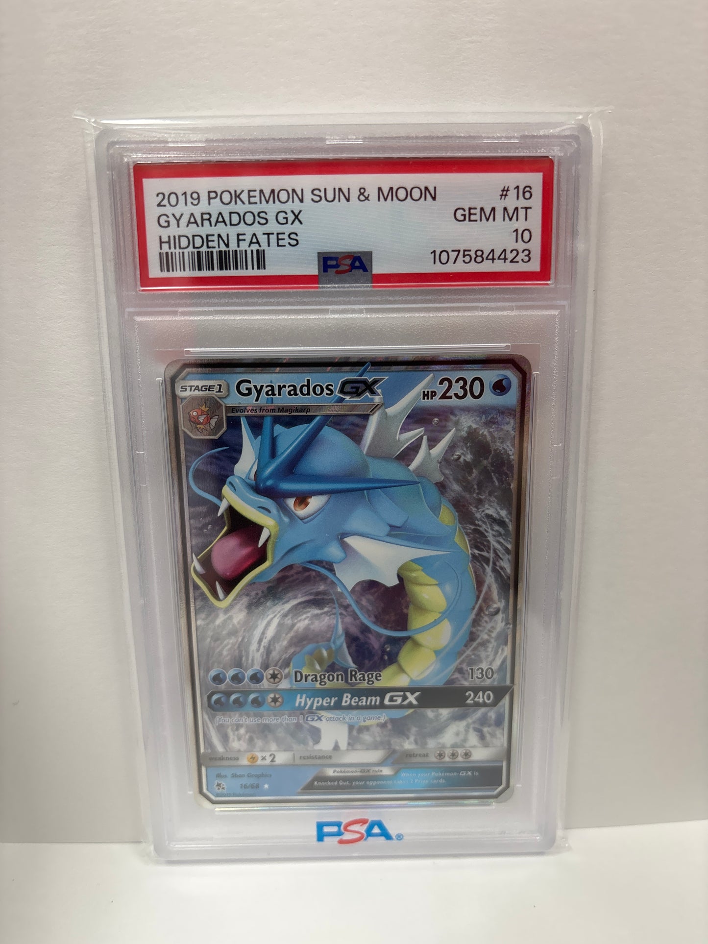 Pokemon Gyarados GX 16/68 PSA 10