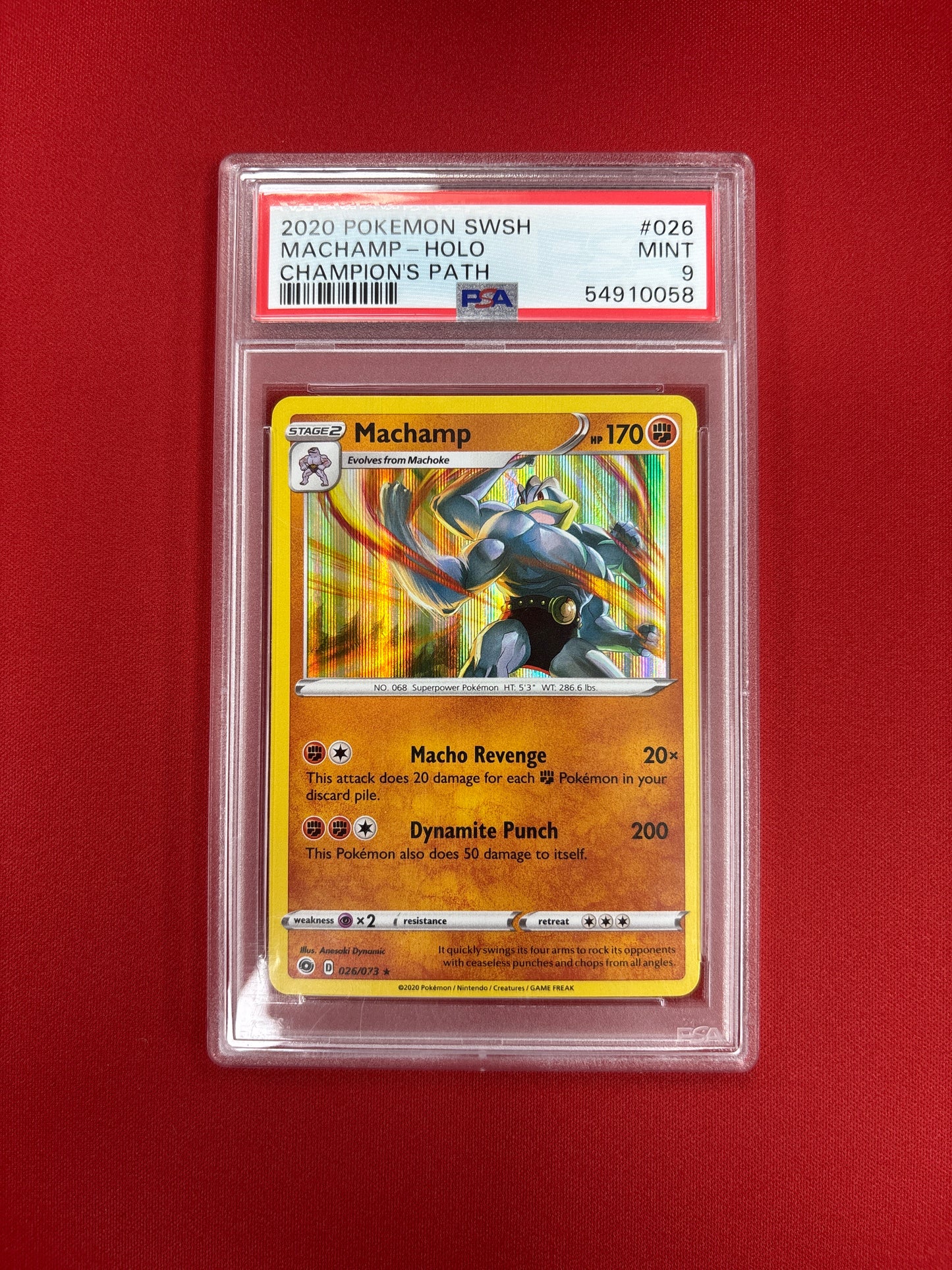 Pokemon Machamp 026/073 HOLO PSA 9