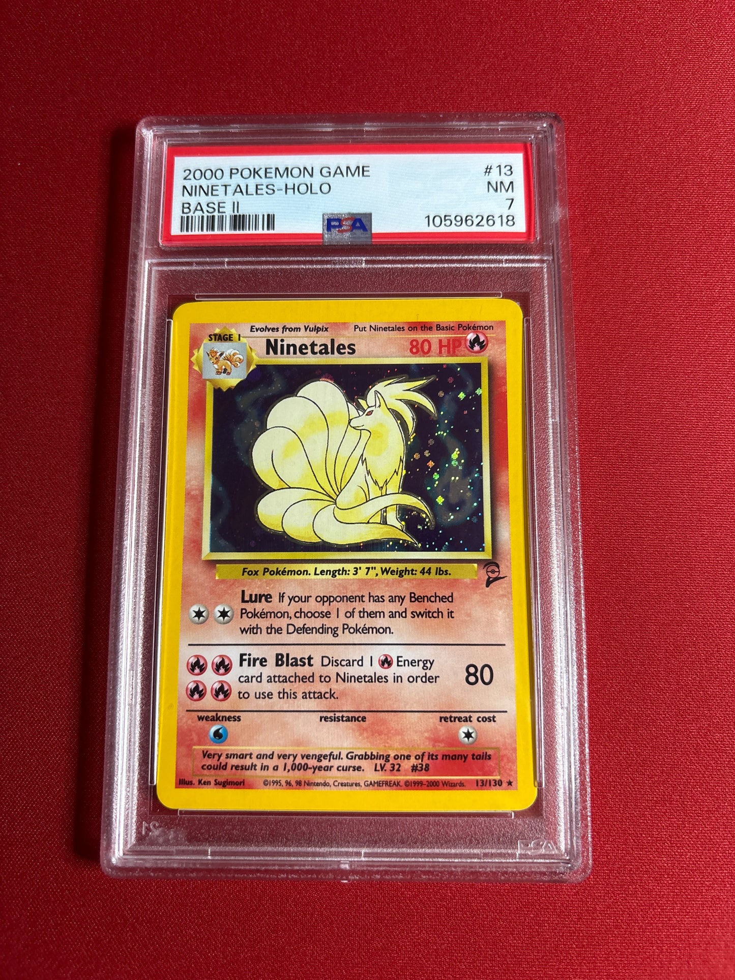 Pokemon Ninetales 13/130 (2000) PSA 7