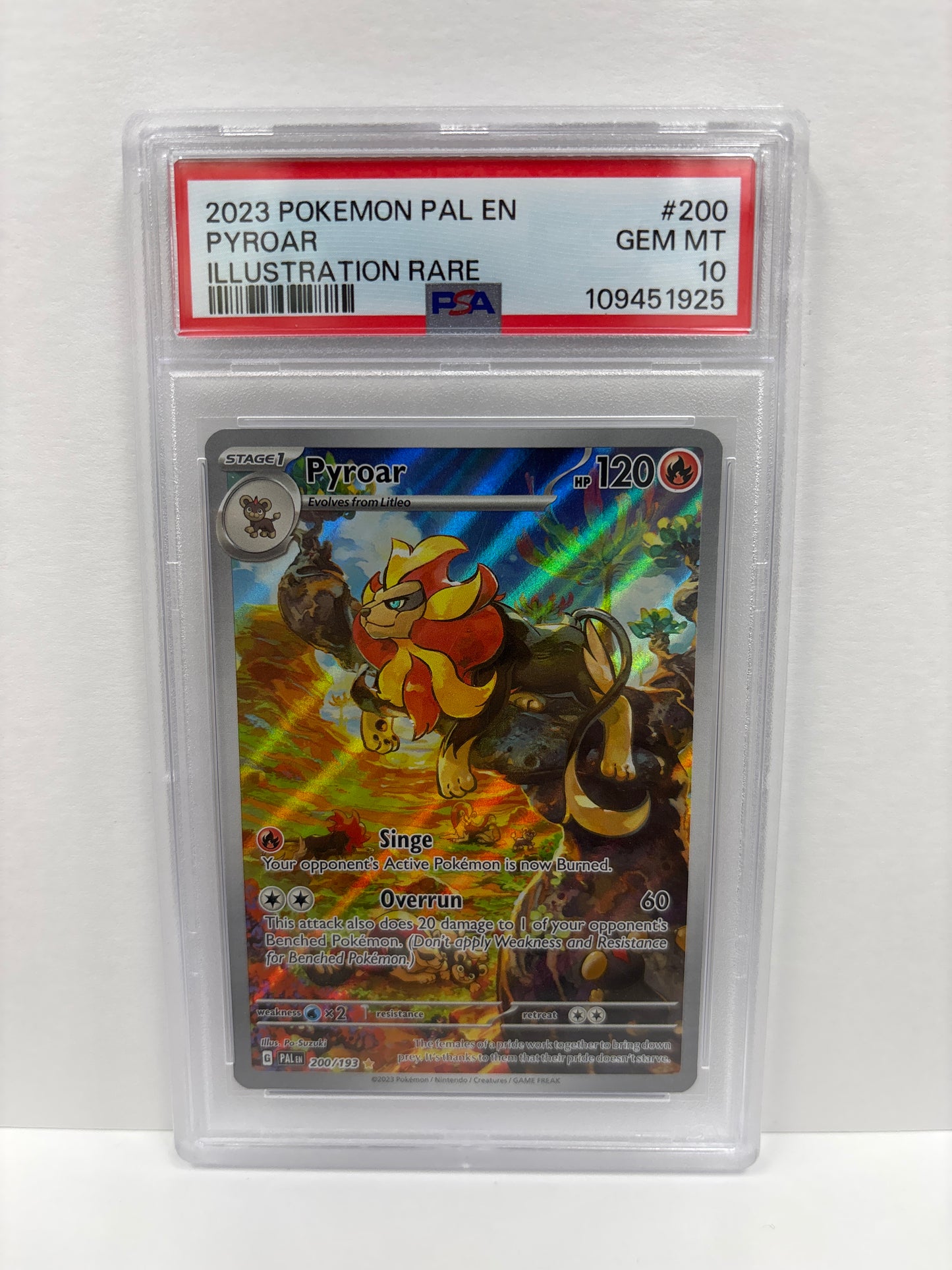 Pokemon Pyroar 200/193 PSA 10