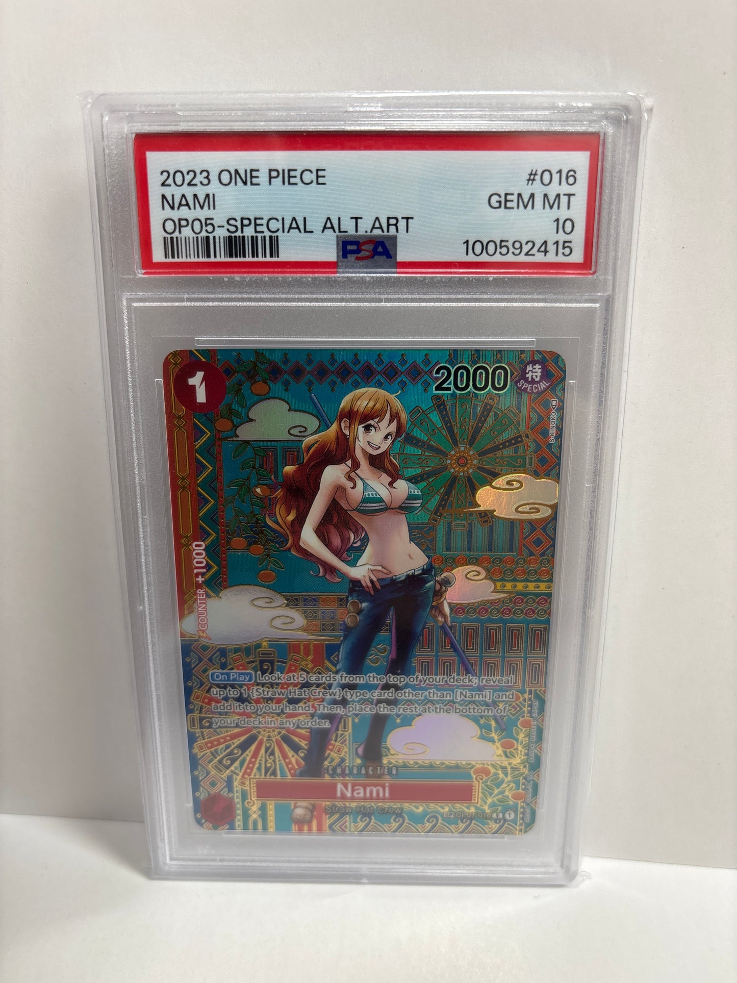 One Piece TCG Nami OP01-016 PSA 10