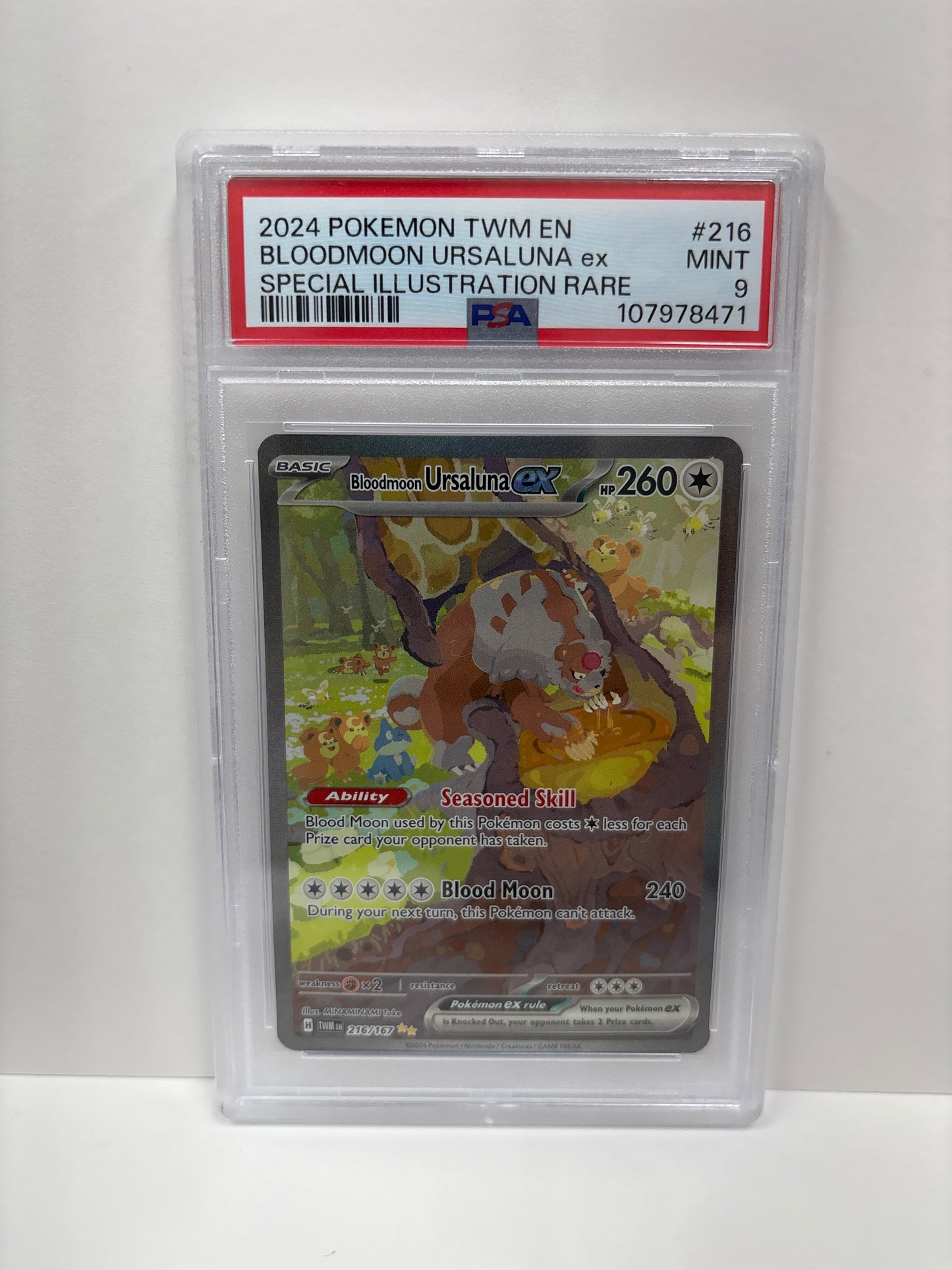 Pokemon Bloodmoon Ursaluna ex PSA 9