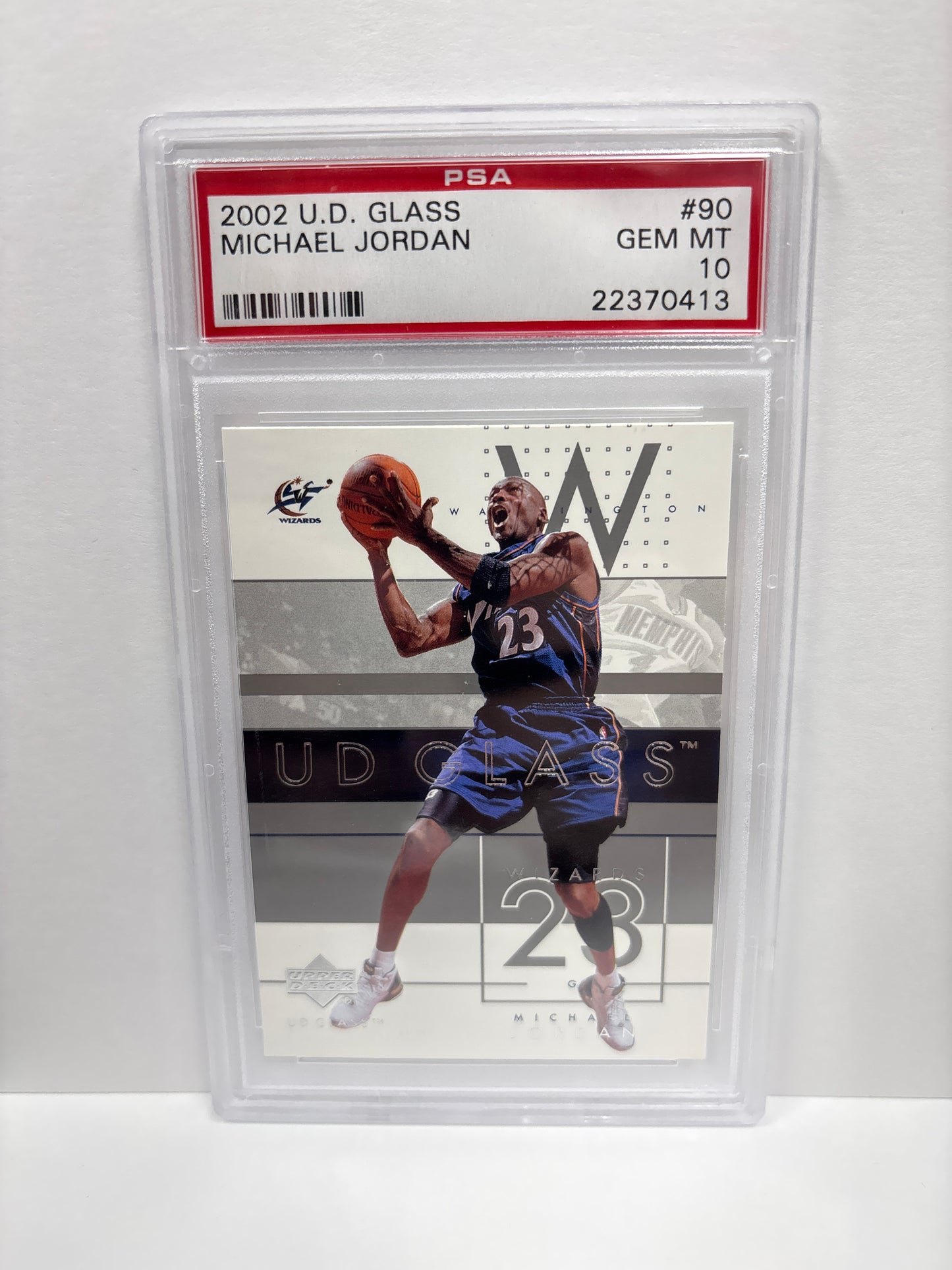 2002 U.D. Glass Michael Jordan #90 PSA 10