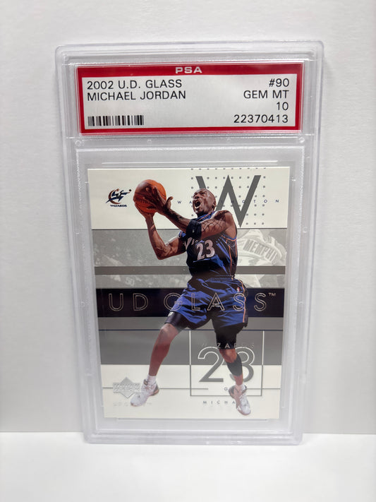 2002 U.D. Glass Michael Jordan #90 PSA 10