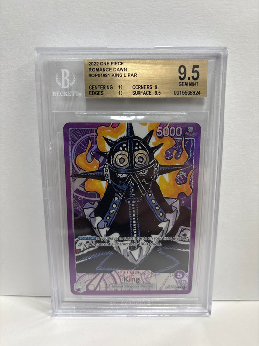 One Piece TCG King OP01-091 Beckett 9.5