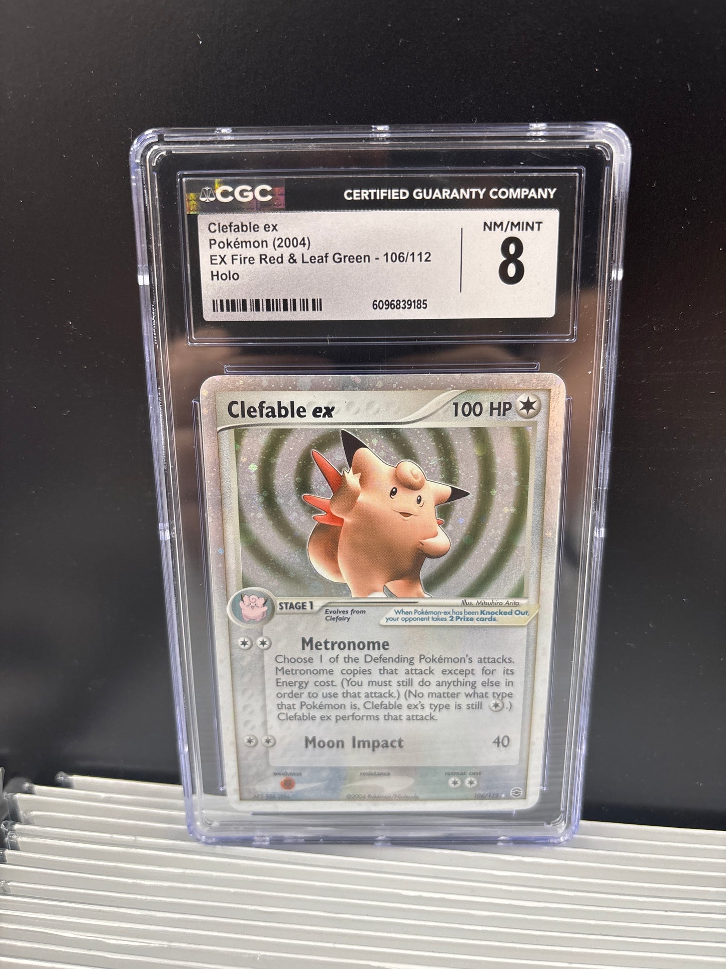 Pokemon Clefable ex 106/112 CGC 8