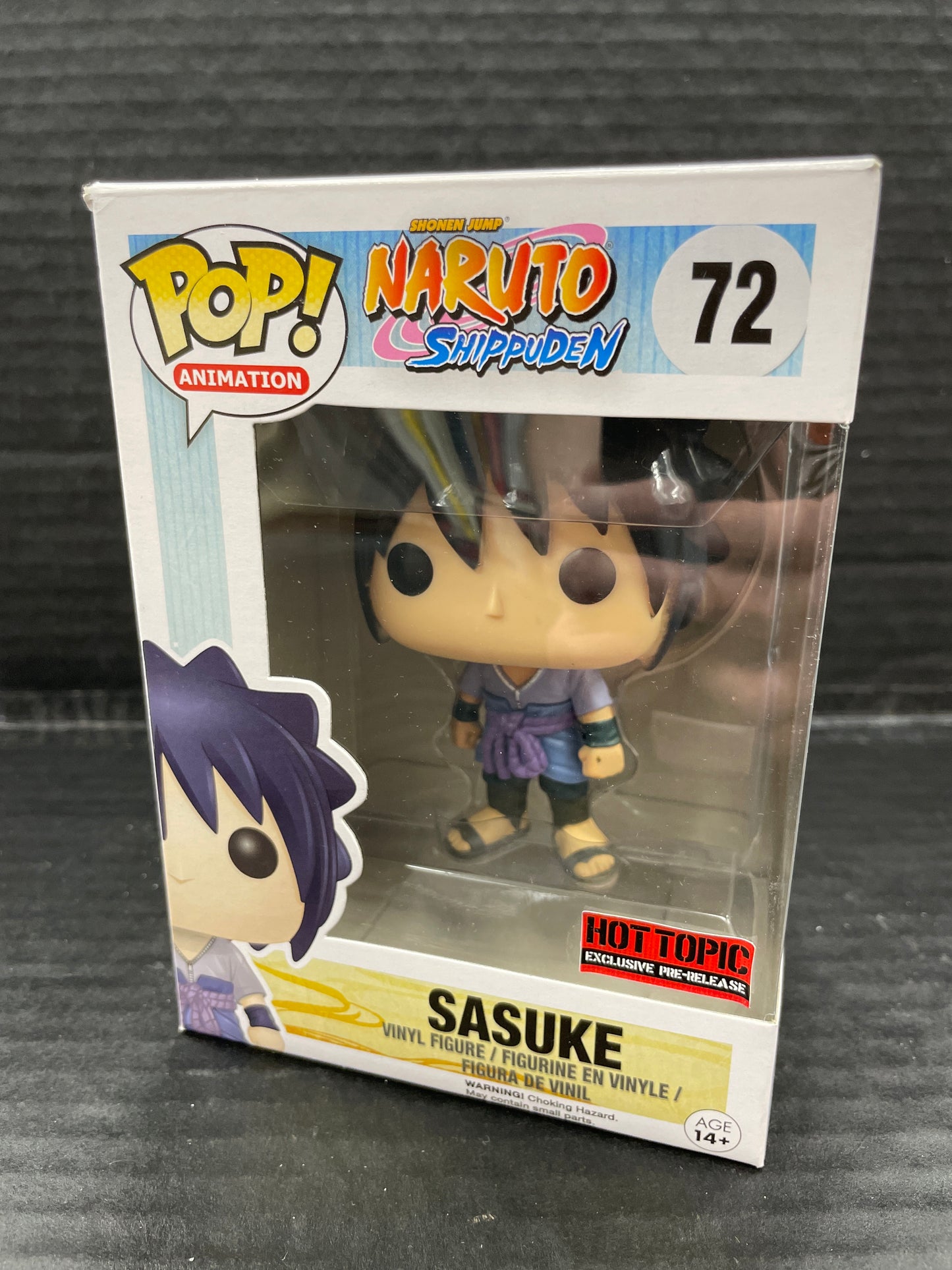 Funko Pop! Naruto Shippuden Sasuke 72 Hot Topic Exclusive Pre-Release (Grade B-)