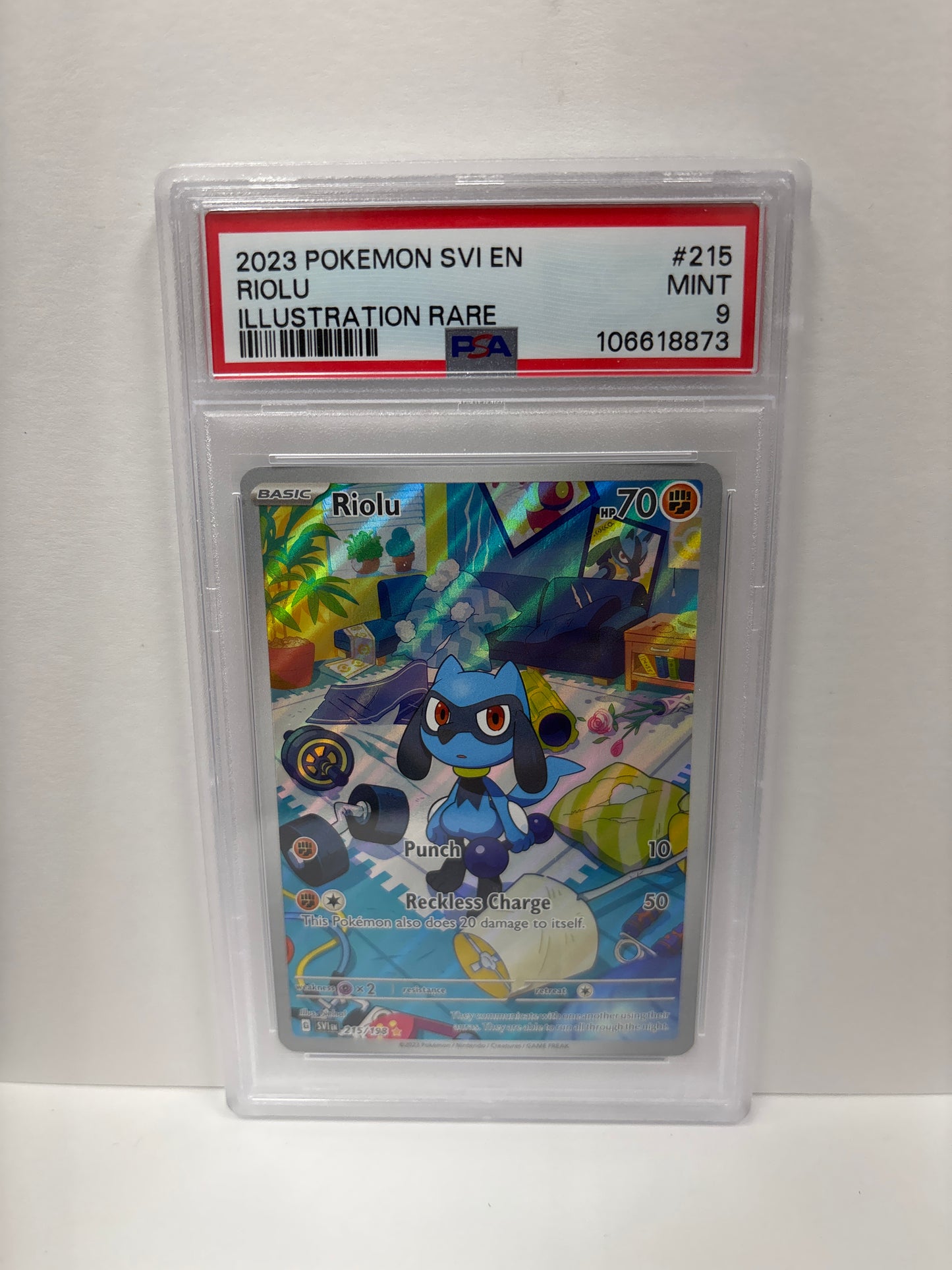 Pokemon Riolu 215/198 PSA 9