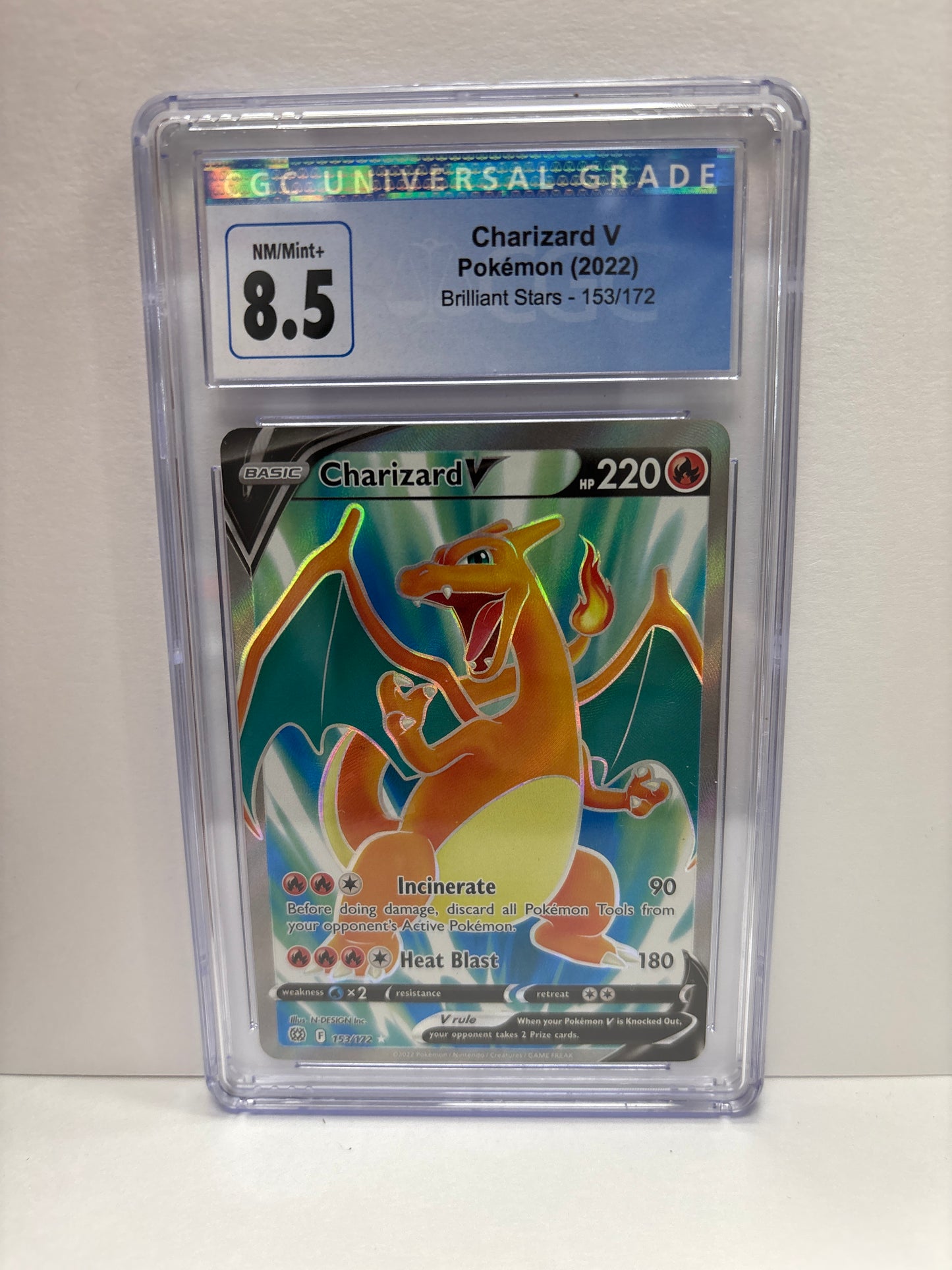 Pokemon Charizard V 153/172 CGC 8.5 (Scratches on Slab)