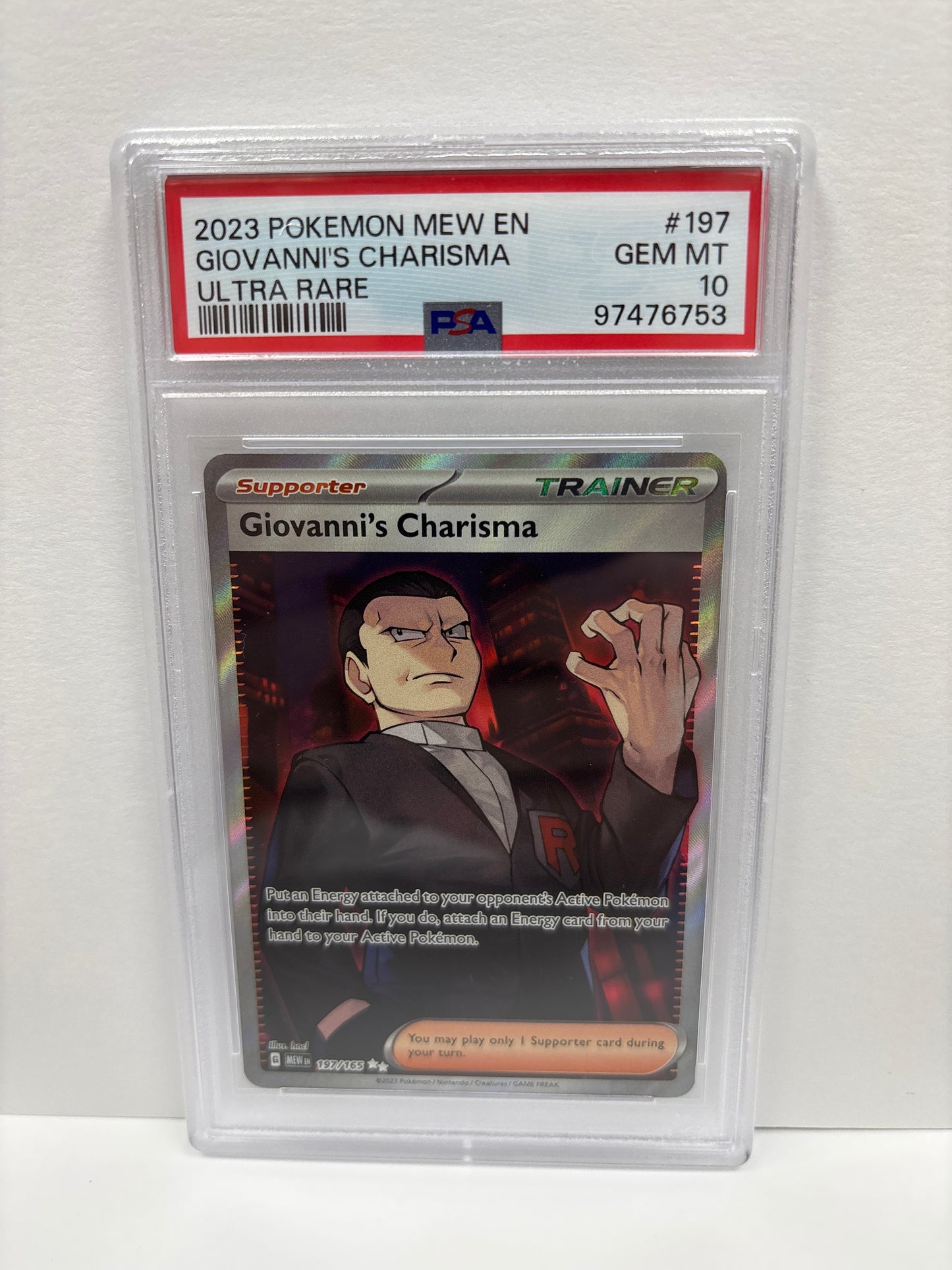 Pokemon Giovanni’s Charisma 197/165 PSA 10