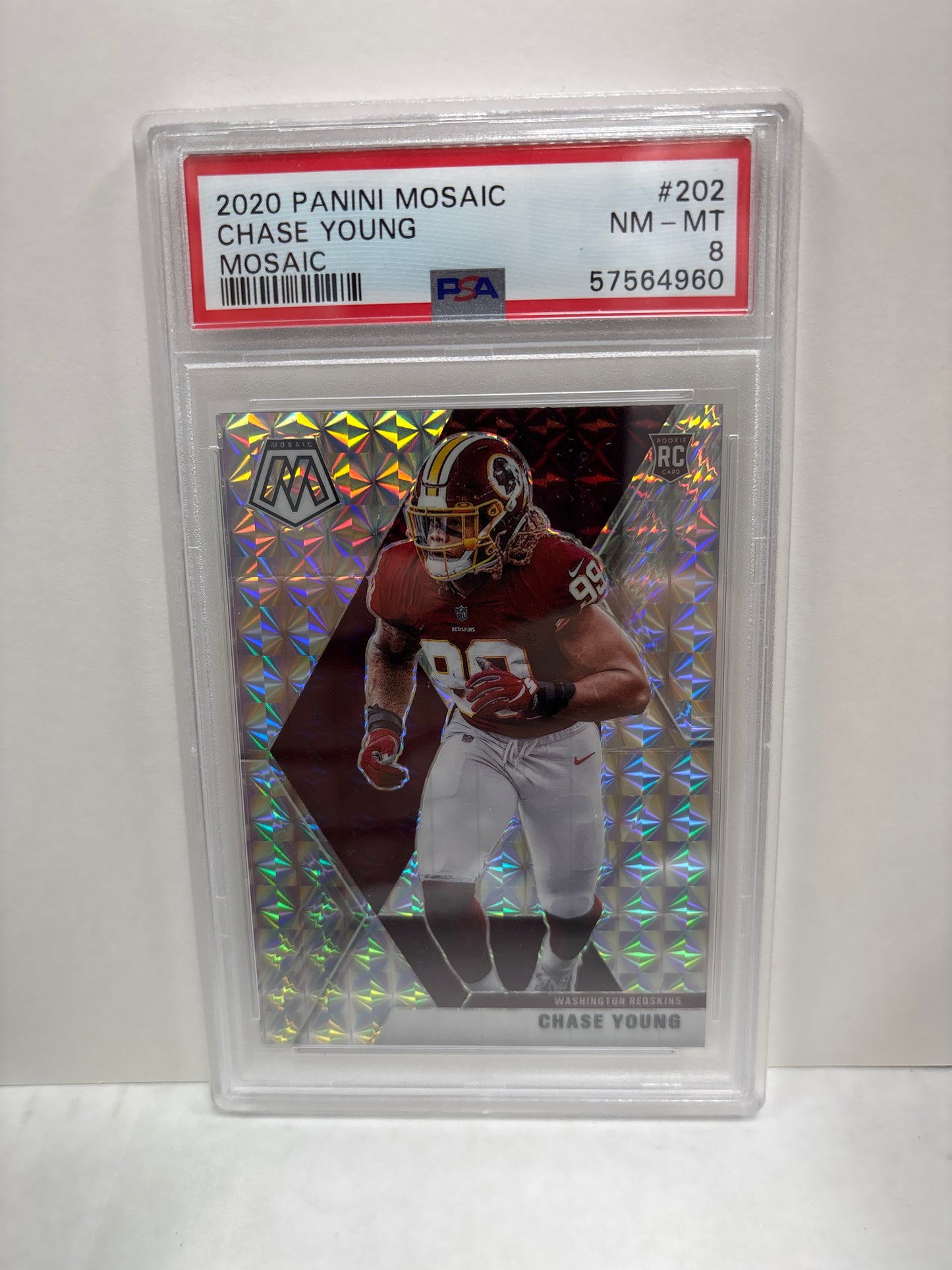 2020 Panini Mosaic Chase Young #202 Mosaic PSA 8