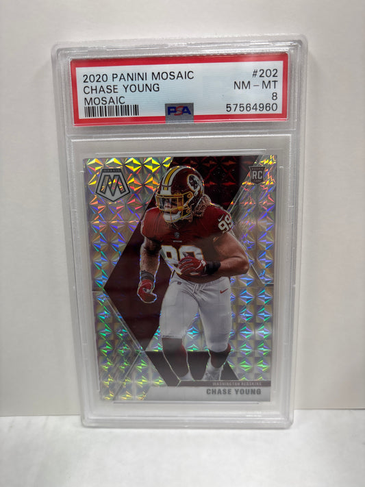2020 Panini Mosaic Chase Young #202 Mosaic PSA 8