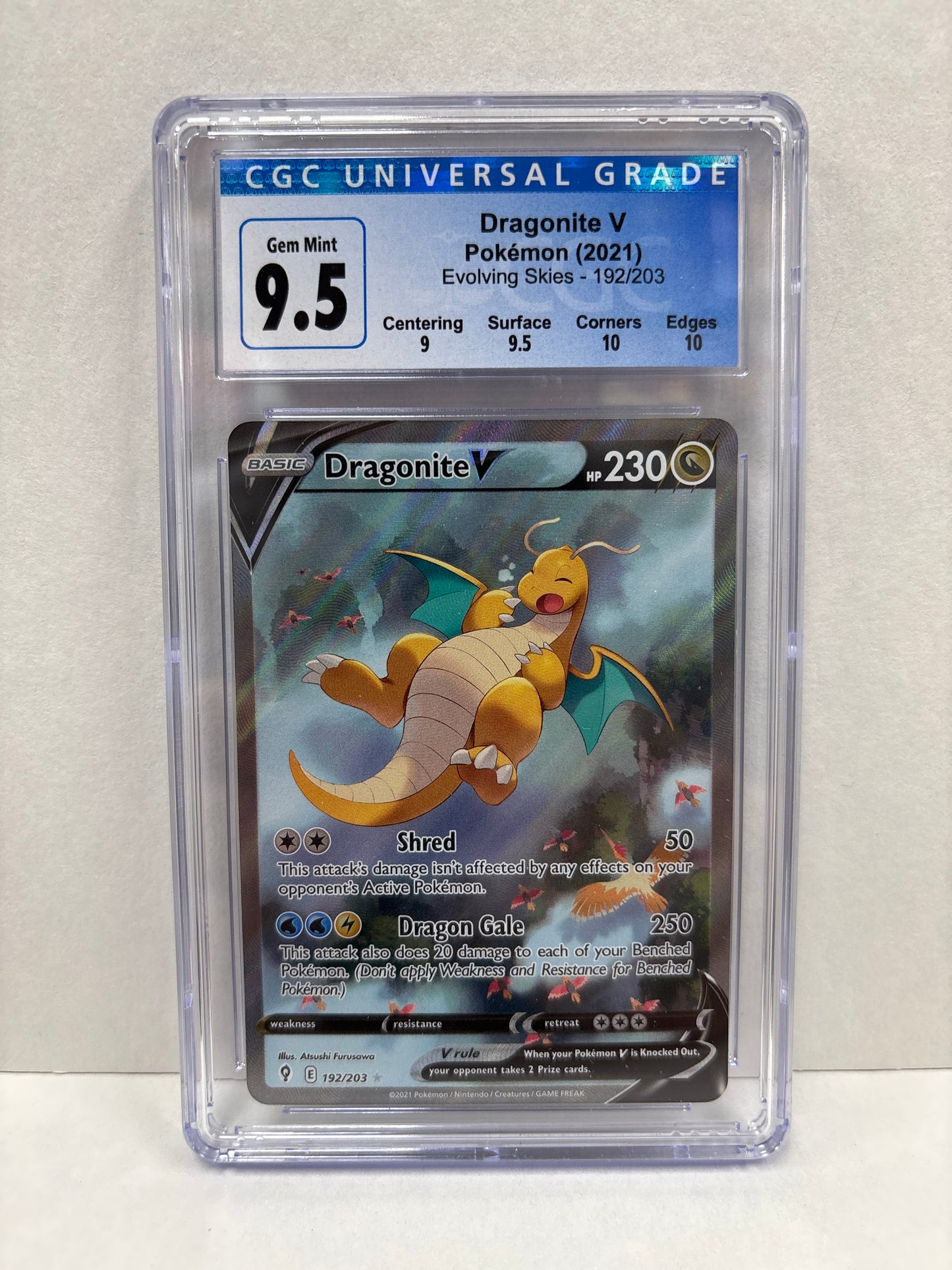Pokemon Dragonite V 192/203 CGC 9.5 (Old Label)