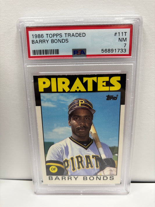 1986 Topps Traded Barry Bonds #11T PSA 7