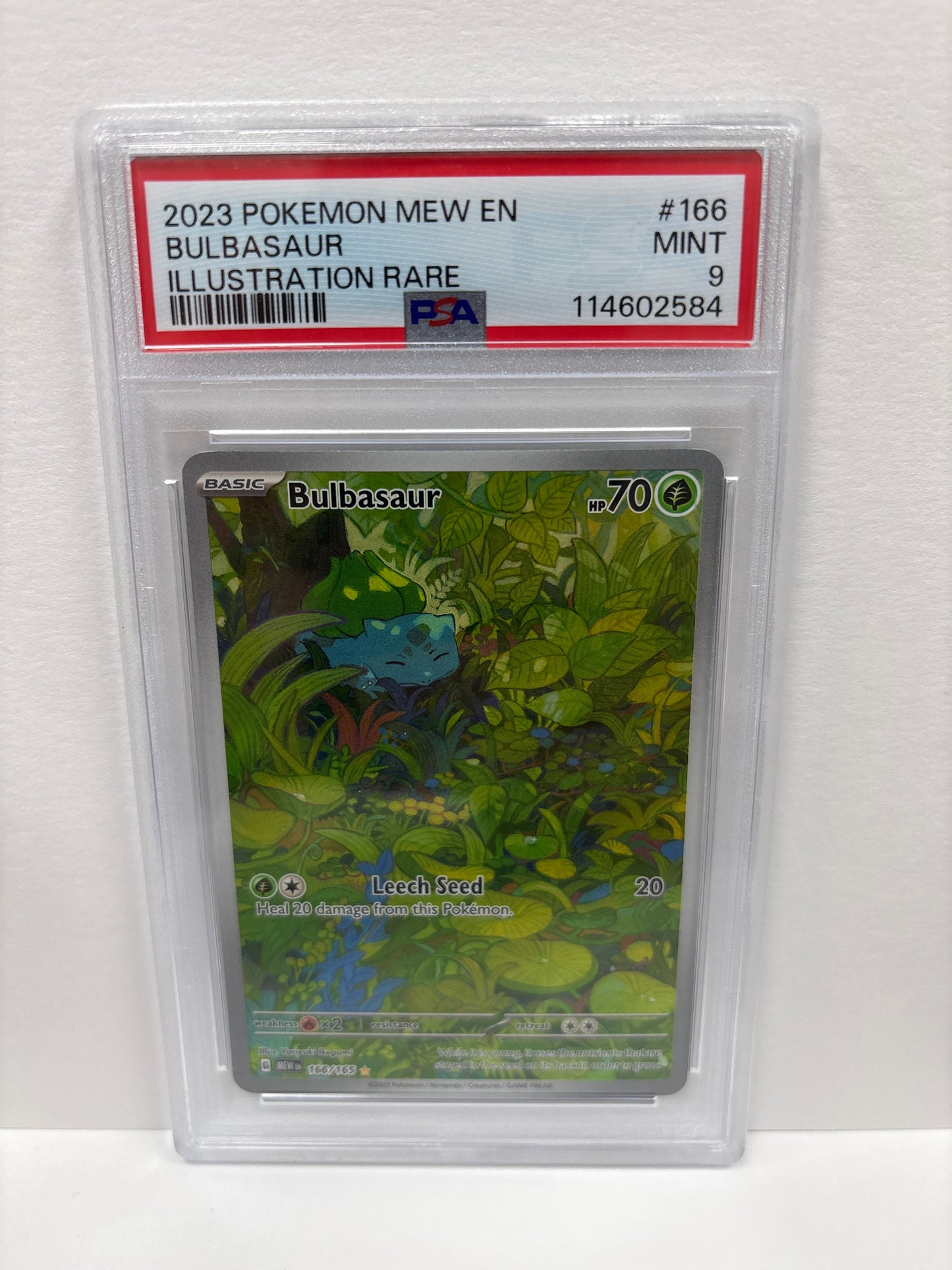 Pokemon Bulbasaur 166/165 PSA 9