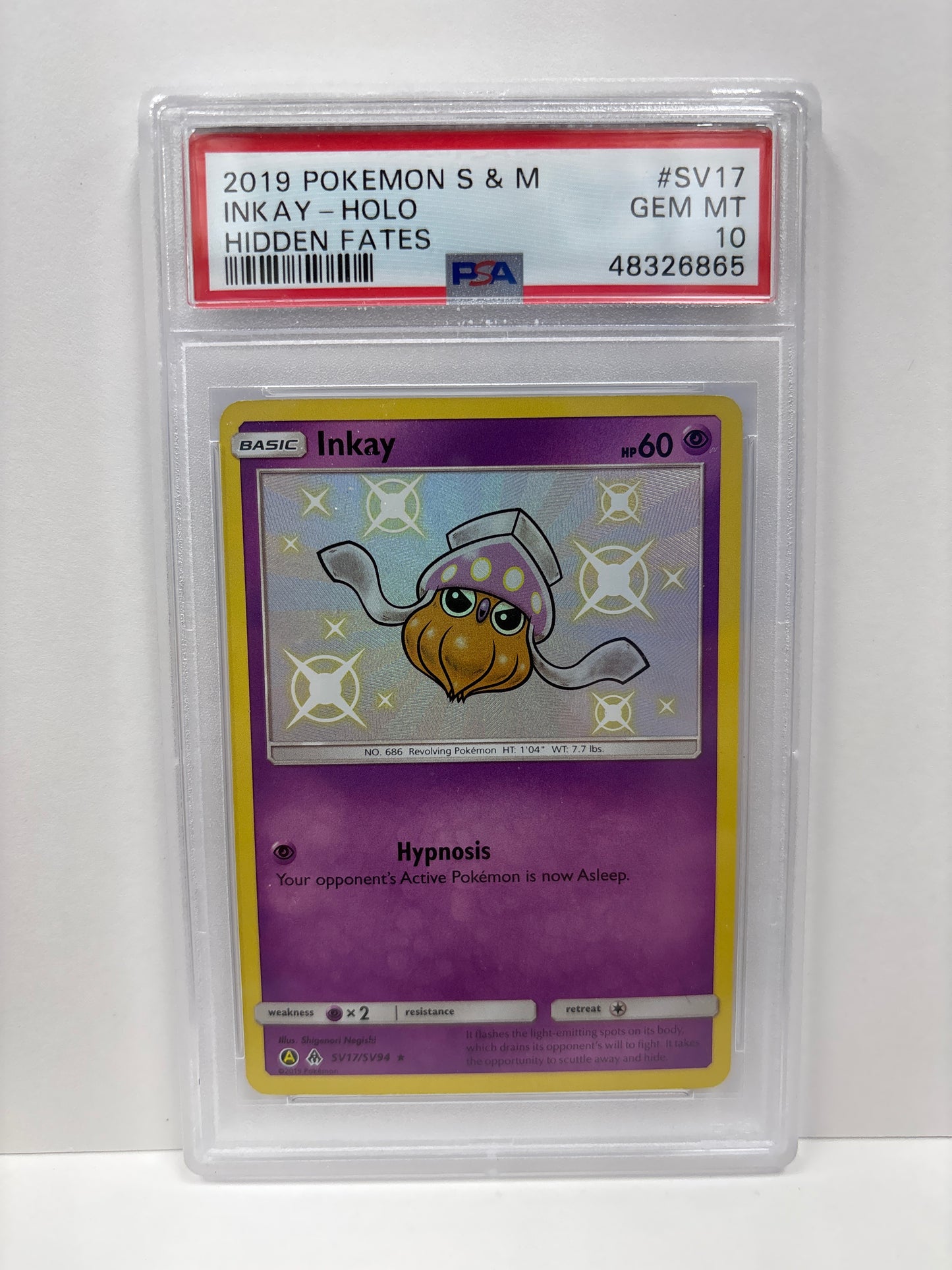 Pokemon Inkay SV17/SV94 PSA 10