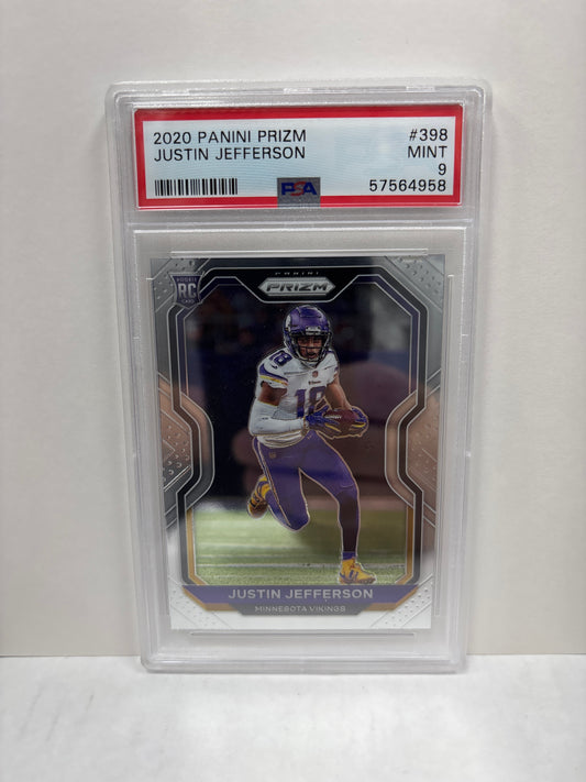 2020 Panini Prizm Justin Jefferson #398 PSA 9
