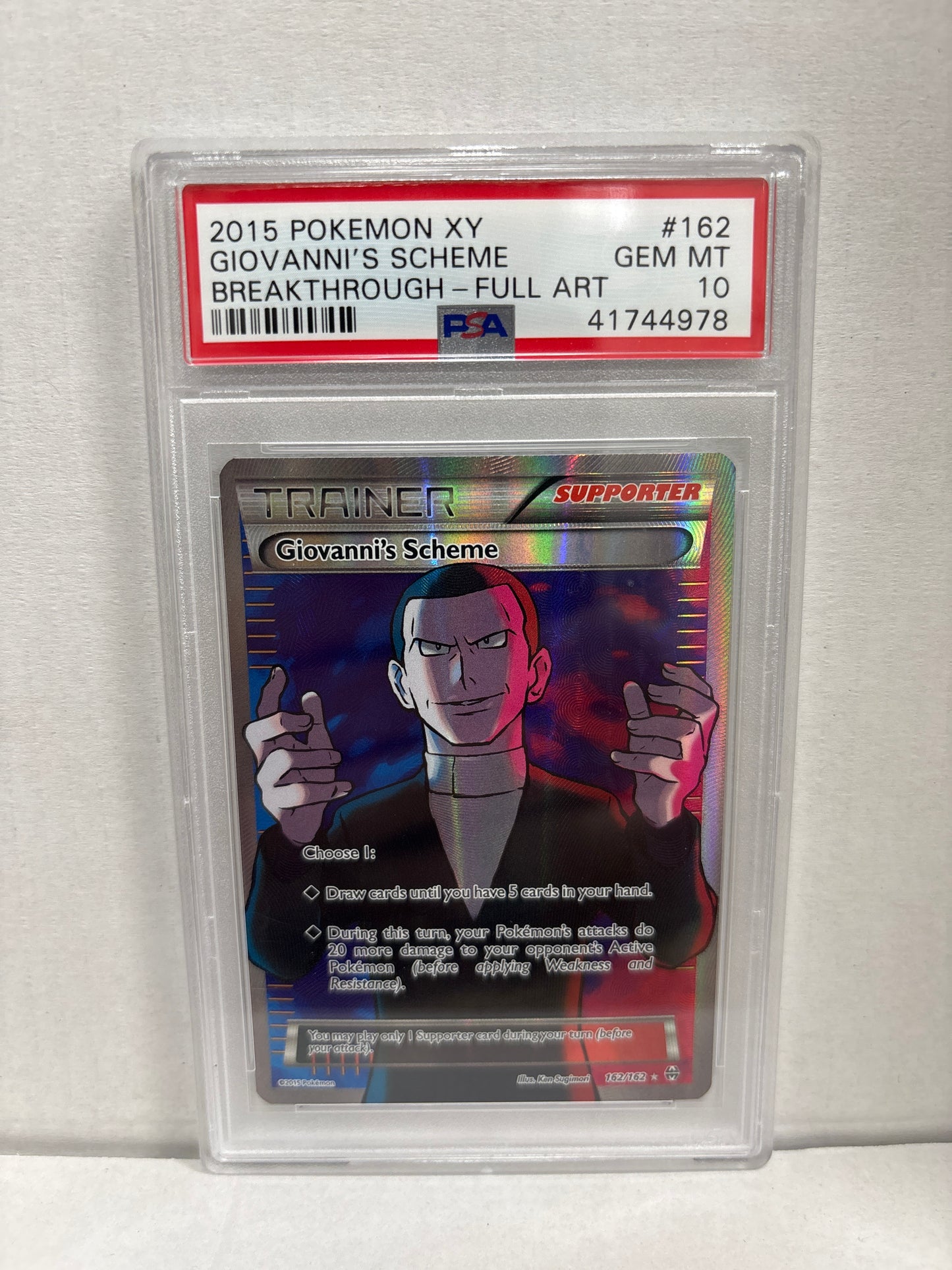 Pokemon Giovanni’s Scheme 162/162 PSA 10