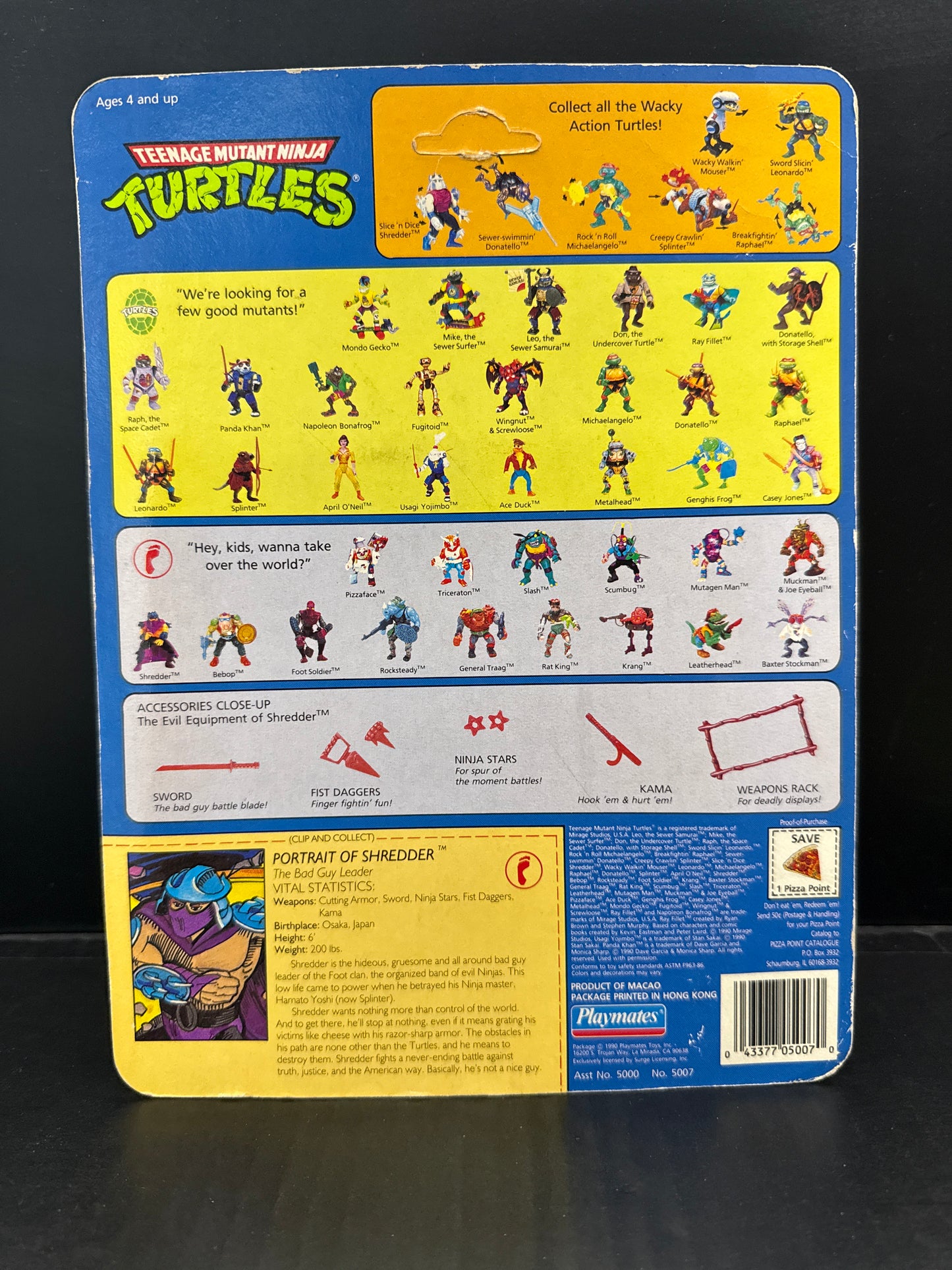 Teenage Mutant Ninja Turtles Shredder 1990 Vintage