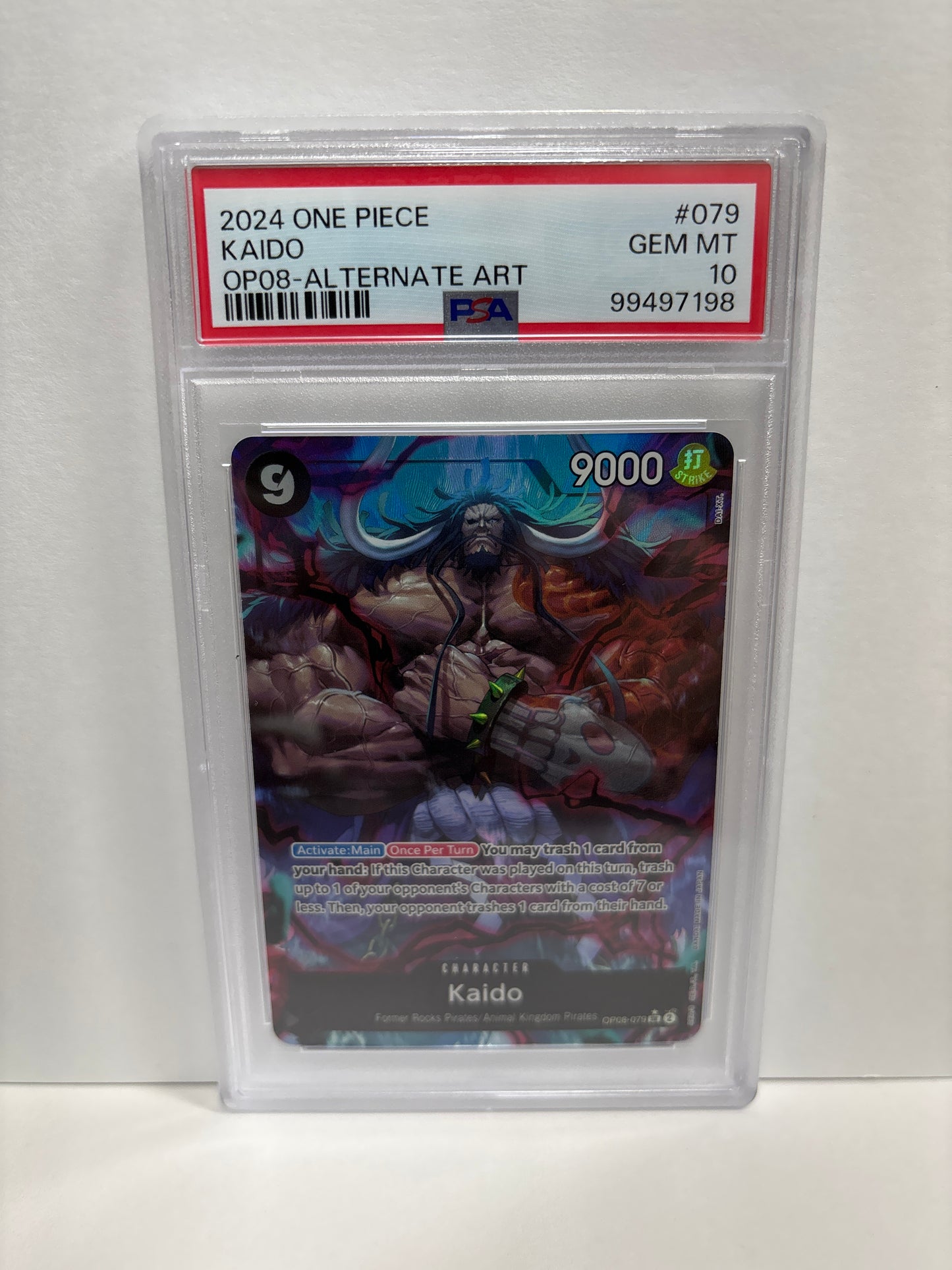 One Piece TCG Kaido OP08-079 PSA 10