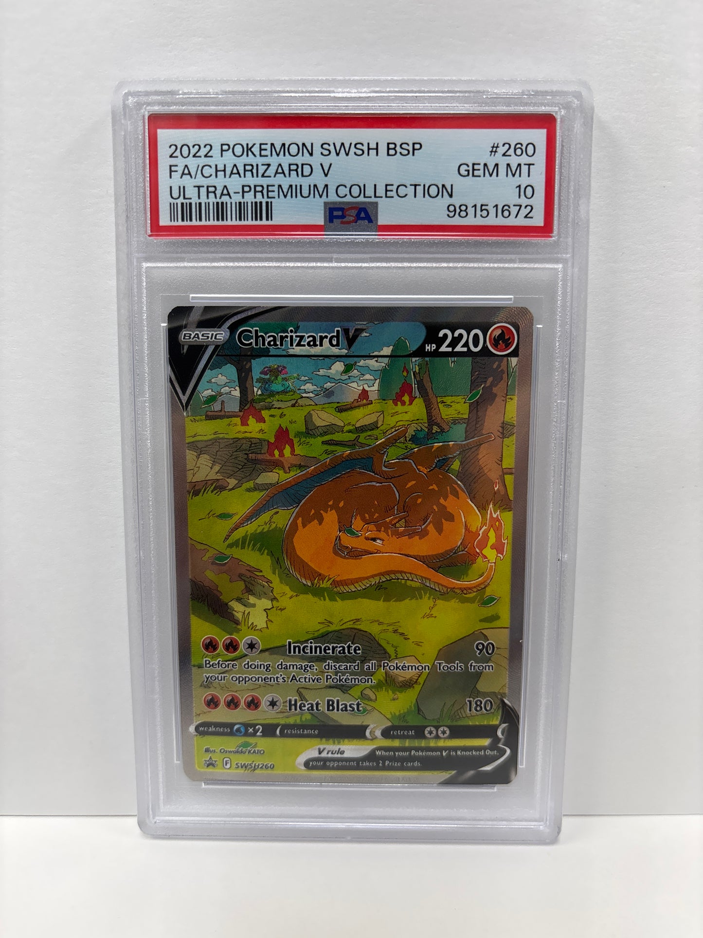 Pokemon Charizard V SWSH260 PSA 10