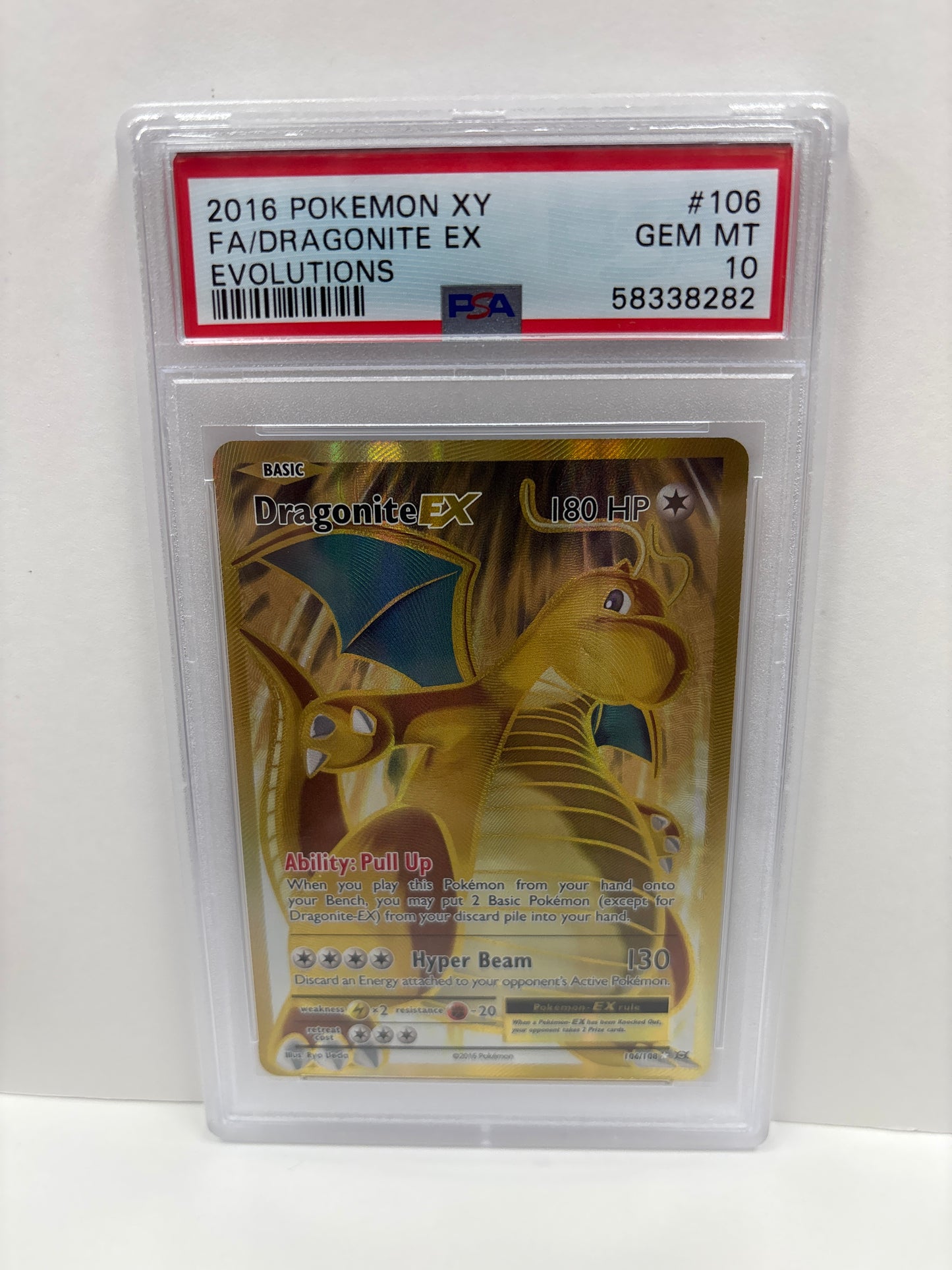 Pokemon Dragonite EX 106/108 PSA 10