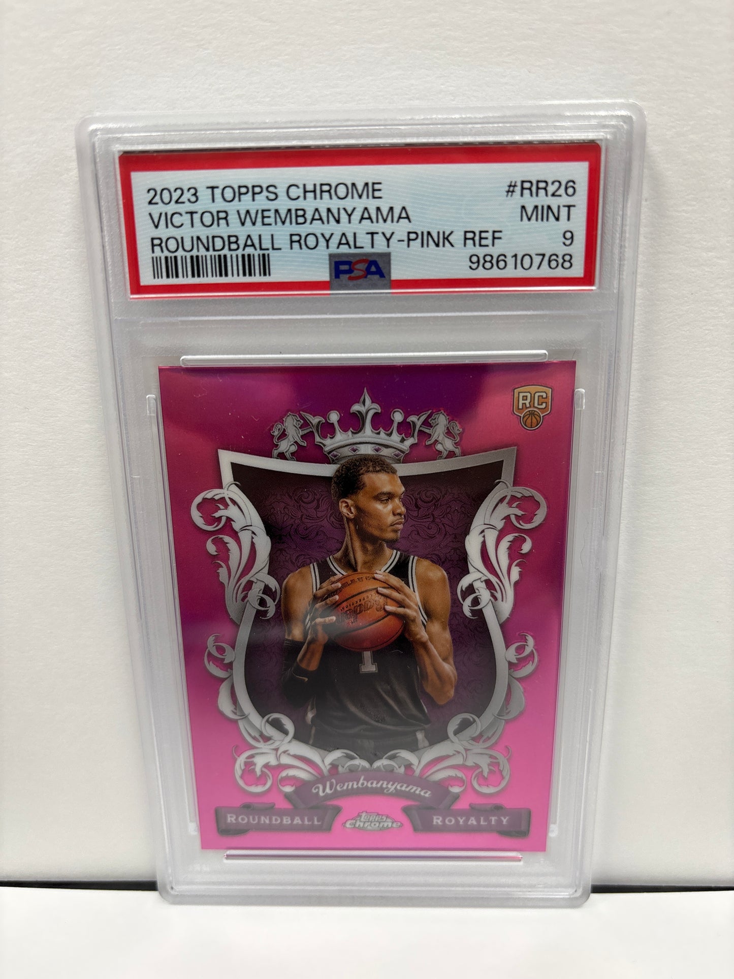 2023 Topps Chrome Victor Wembanyama #RR26 Pink Refractor PSA 9