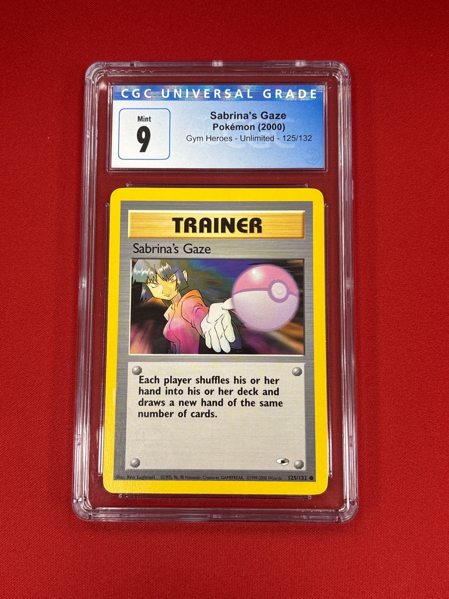 Pokemon Sabrina’s Gaze 125/132 Unlimited CGC 9