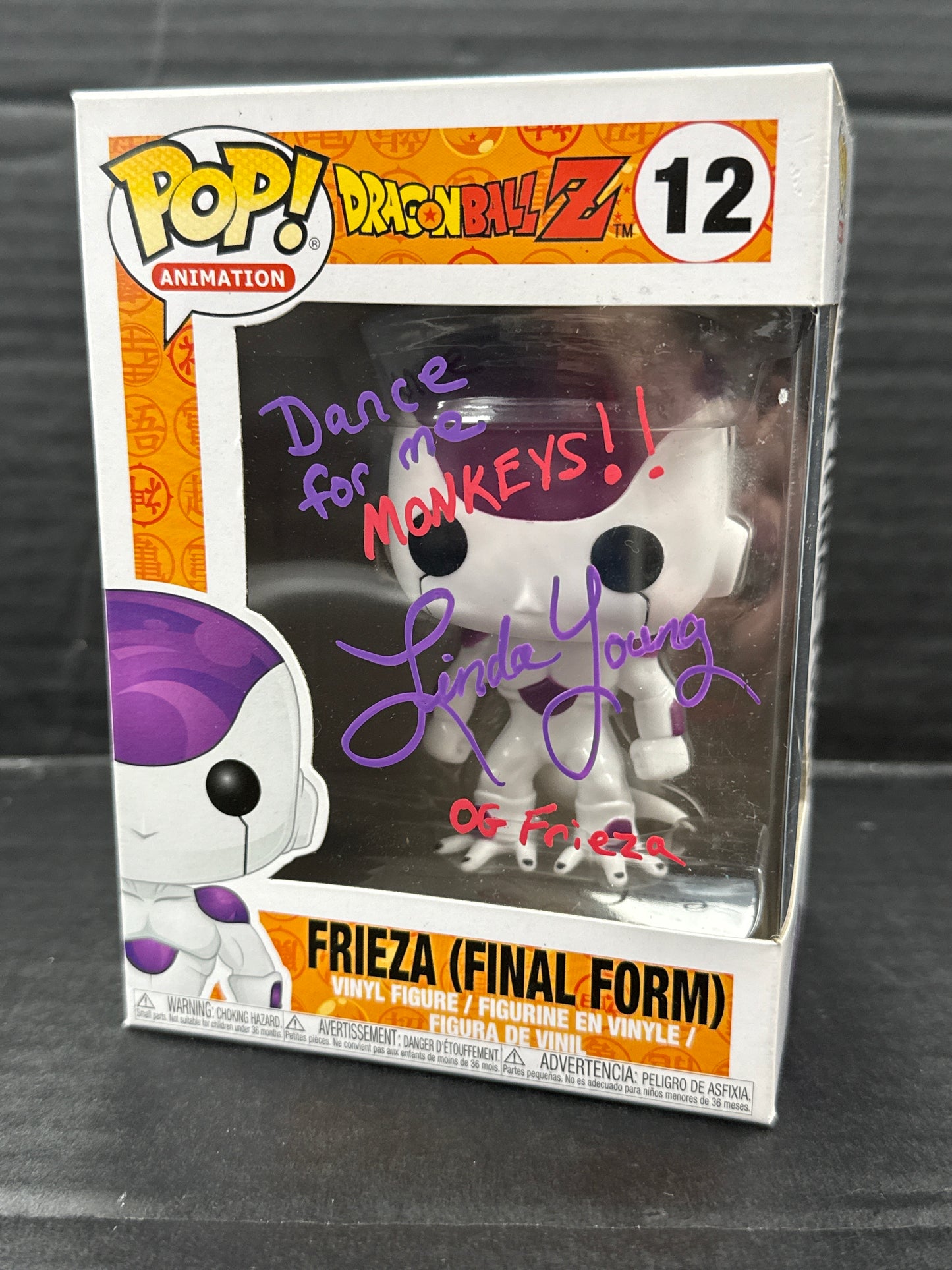 Funko Pop! Dragon Ball Z Frieza (Final Form) 12 Signed by Linda Young (Grade B)