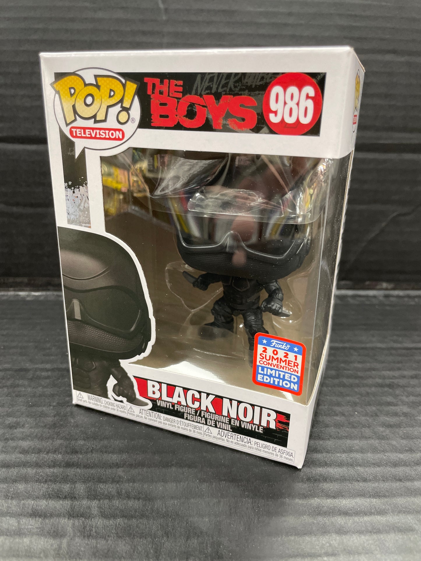 Funko Pop! The Boys Black Noit 986 2021 Summer Convention Exclusive (Grade B+)