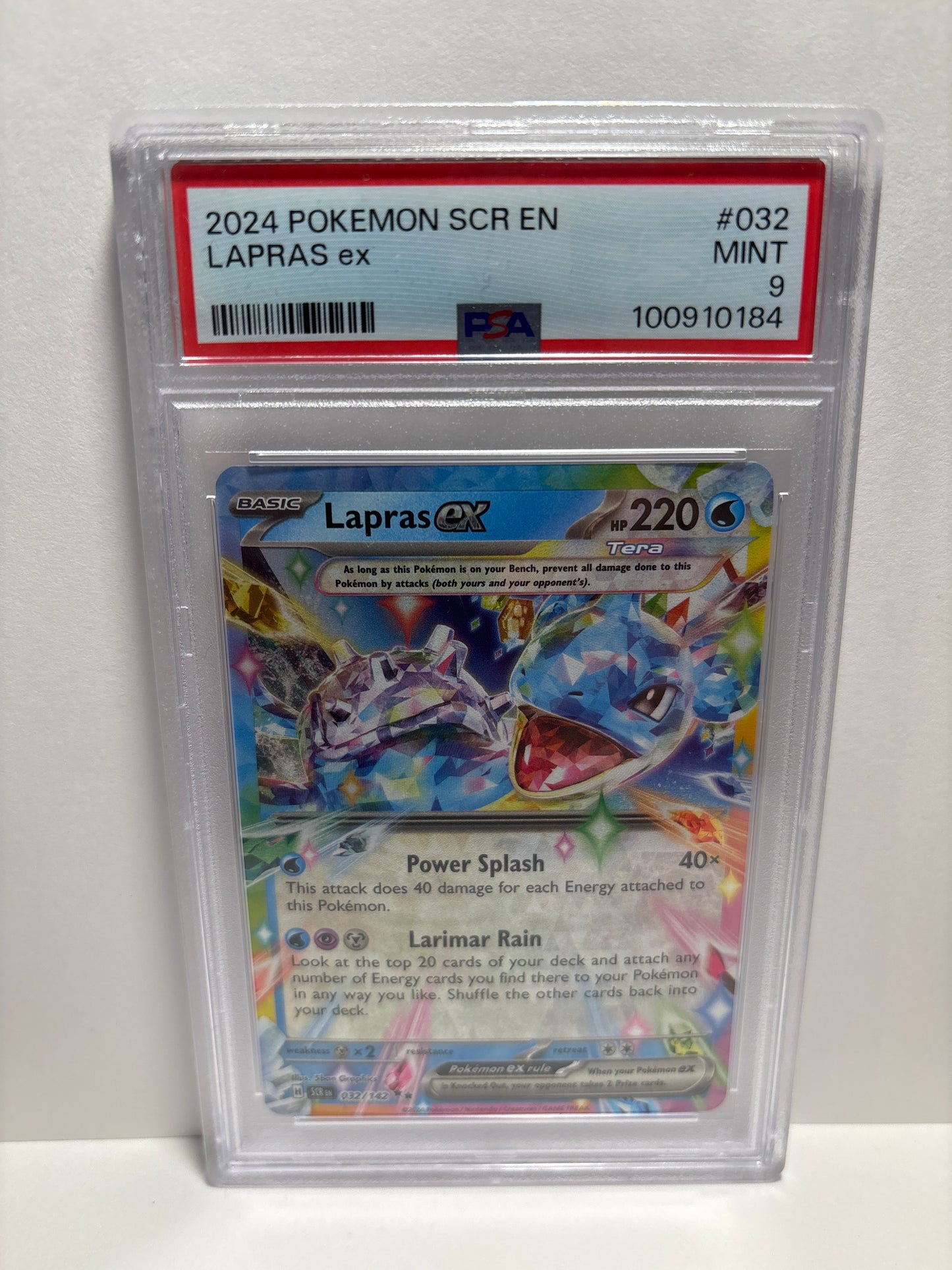 Pokemon Lapras ex 032/142 PSA 9
