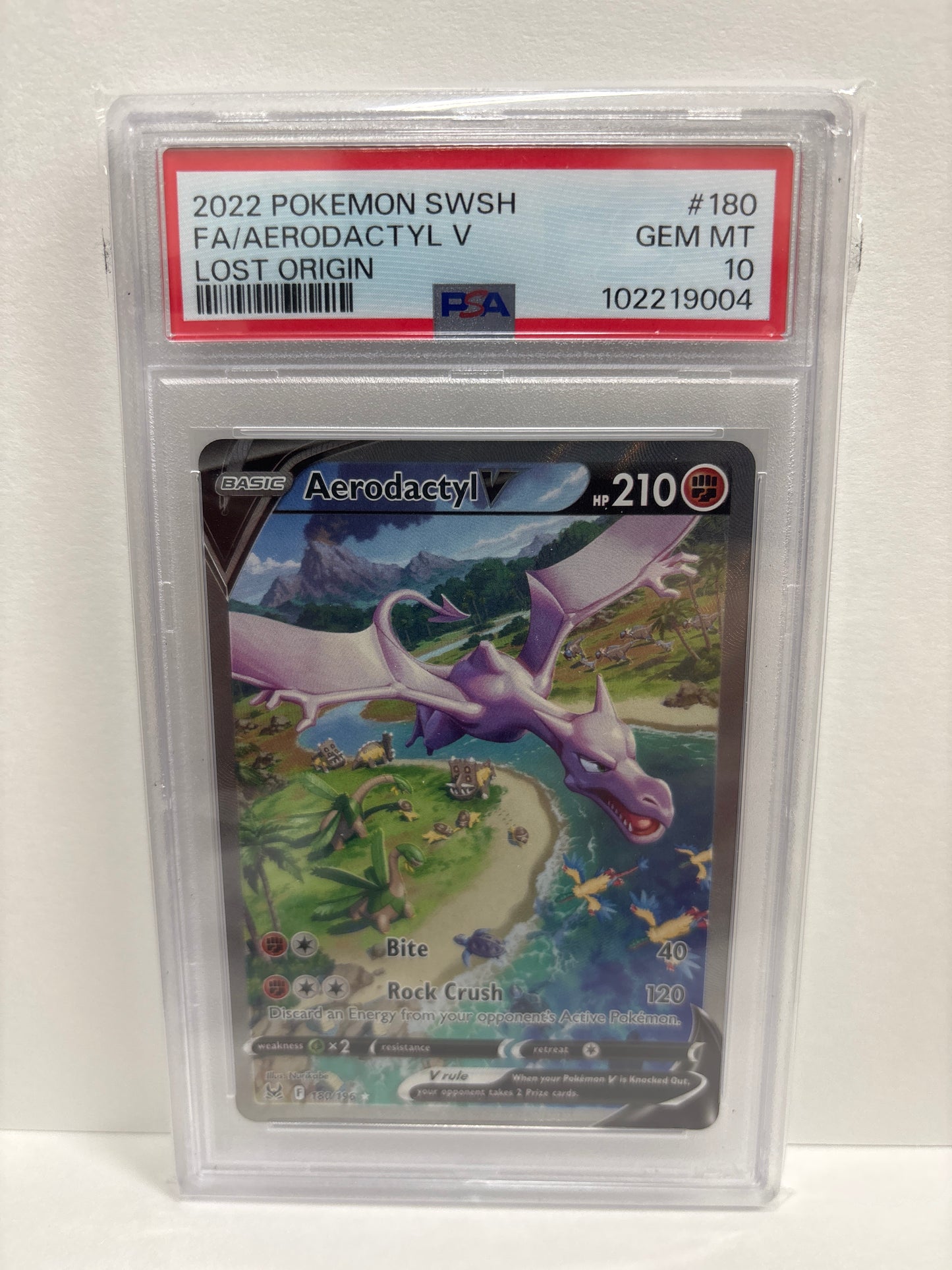 Pokemon Aerodactyl V 180/196 PSA 10