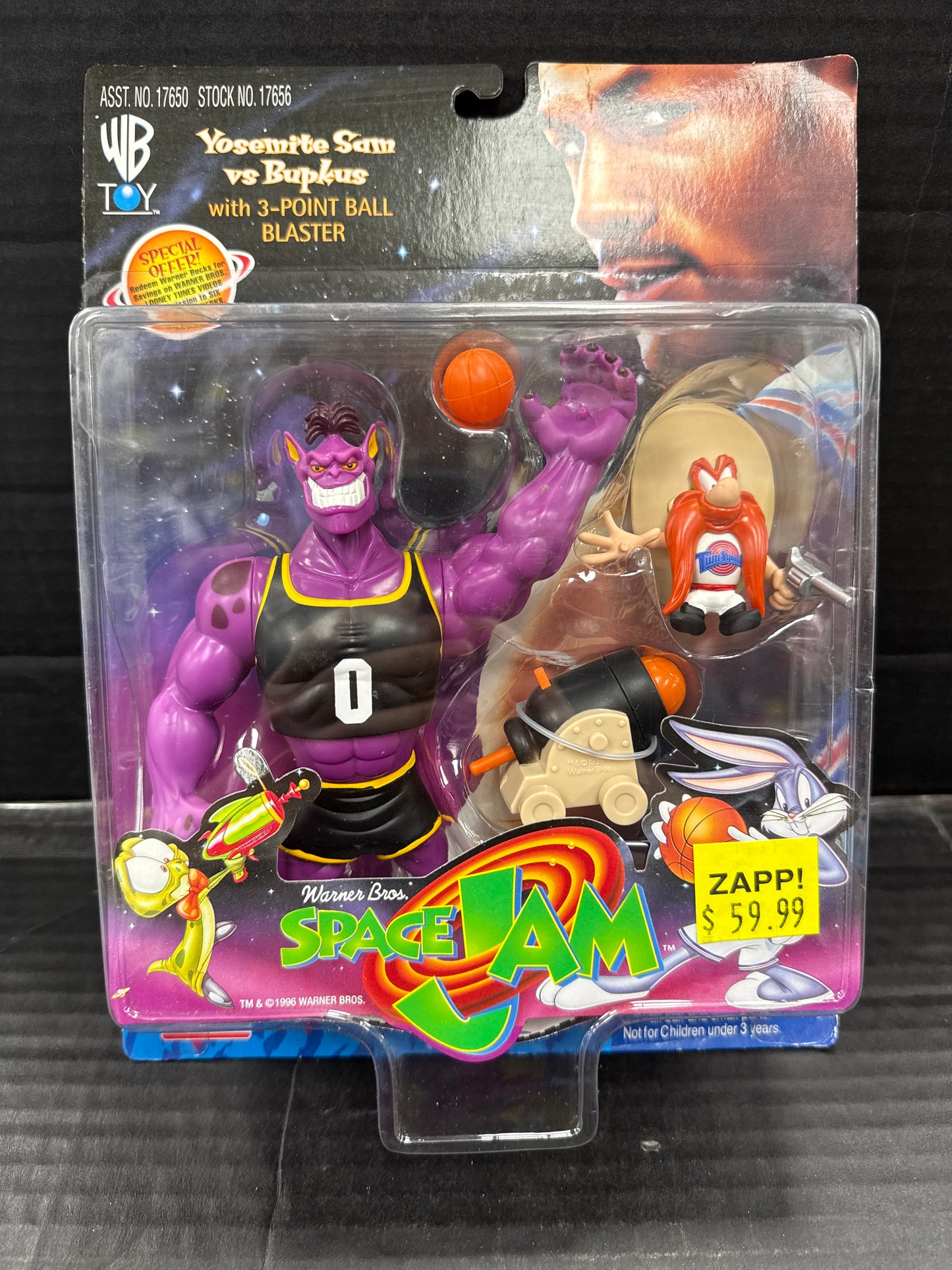 Space Jam Yosemite Sam vs Bupkus Playmates Toys 1996