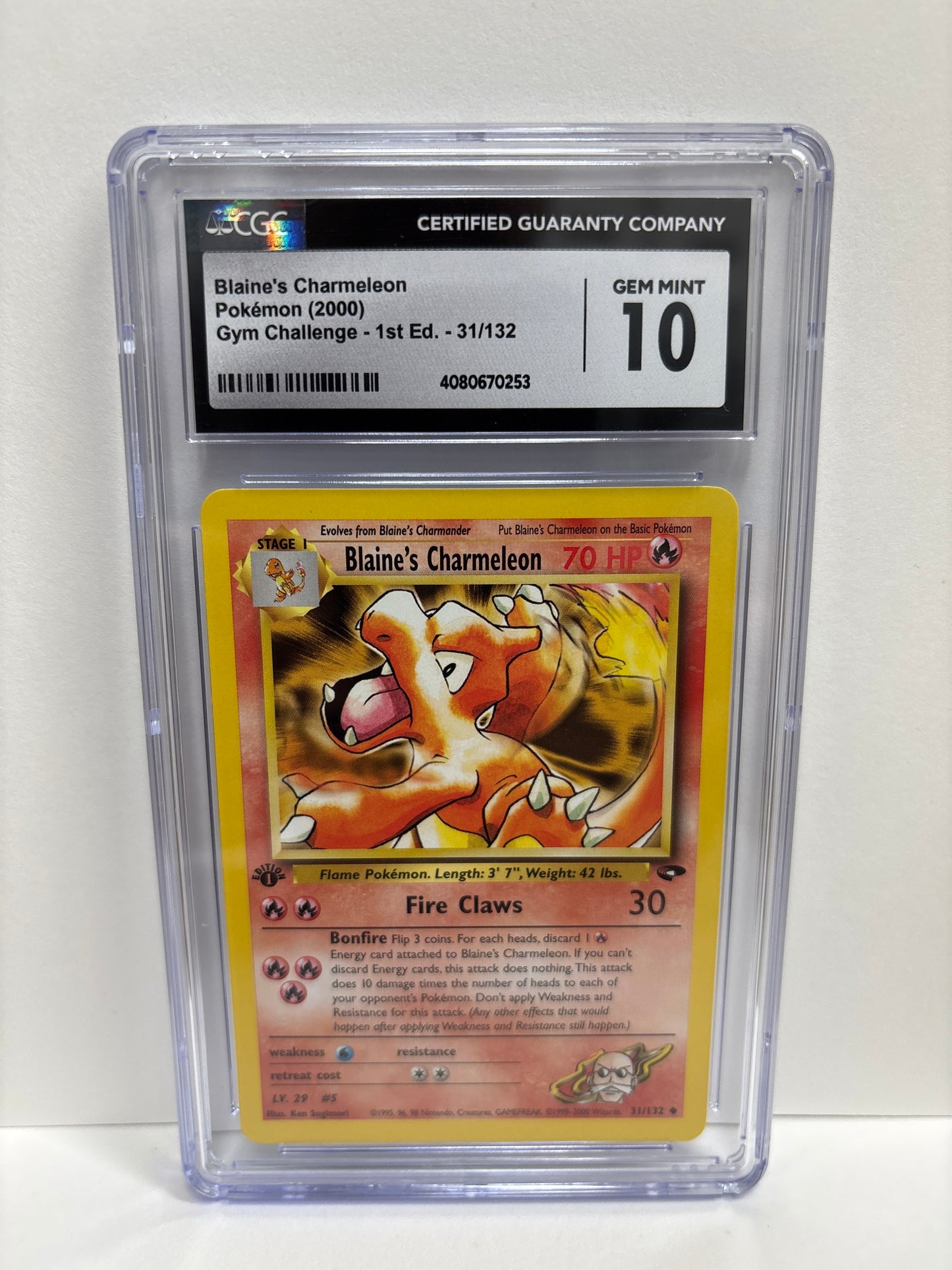 Pokemon Blaine’s Charmeleon 31/132 CGC 10