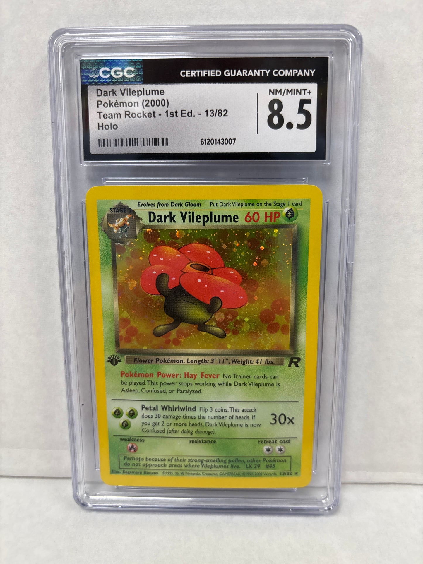 Pokemon Dark Vileplume 13/82 1st Edition (2000) CGC 8.5