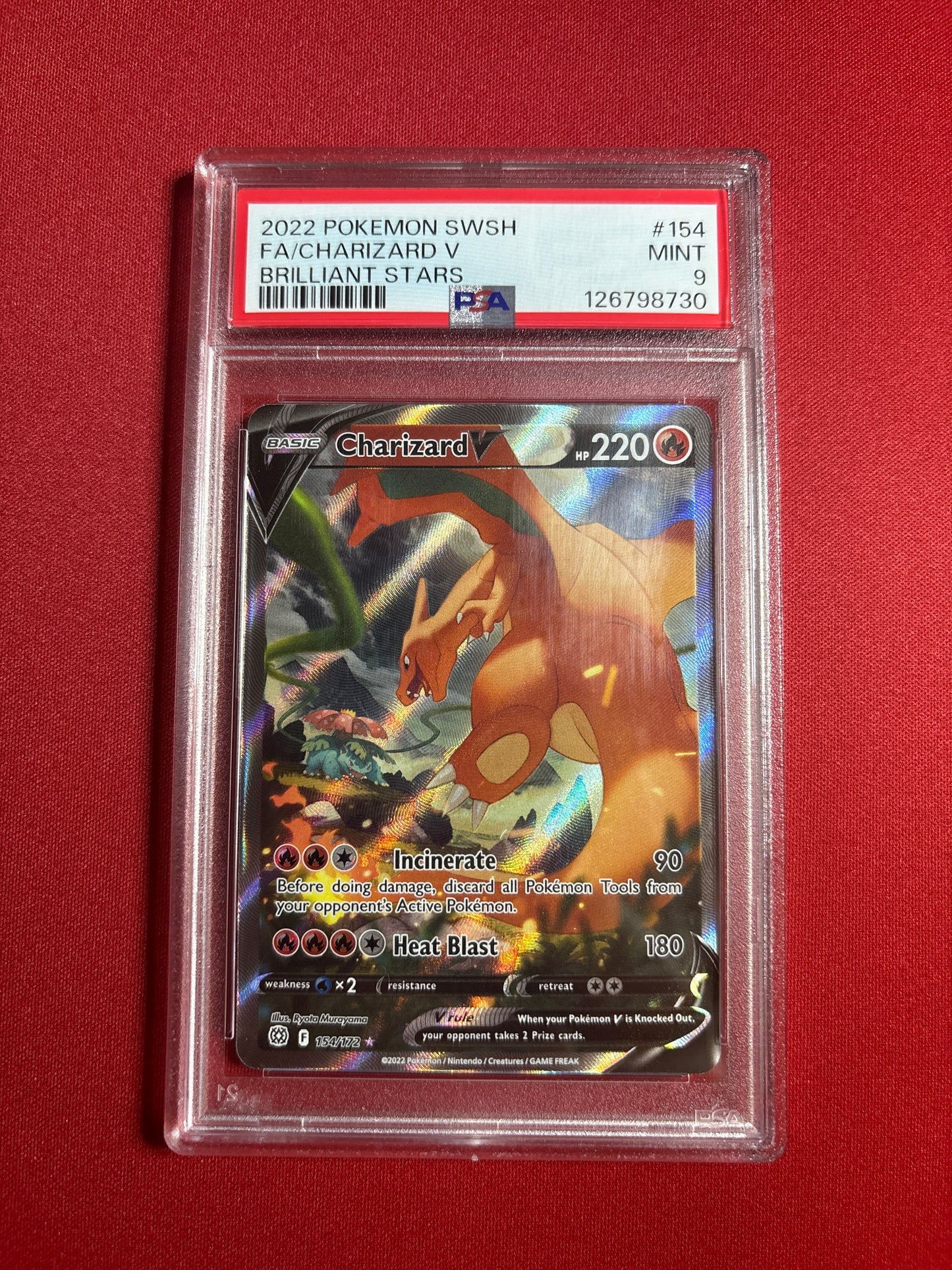 Pokemon Charizard V 154/172 PSA 9